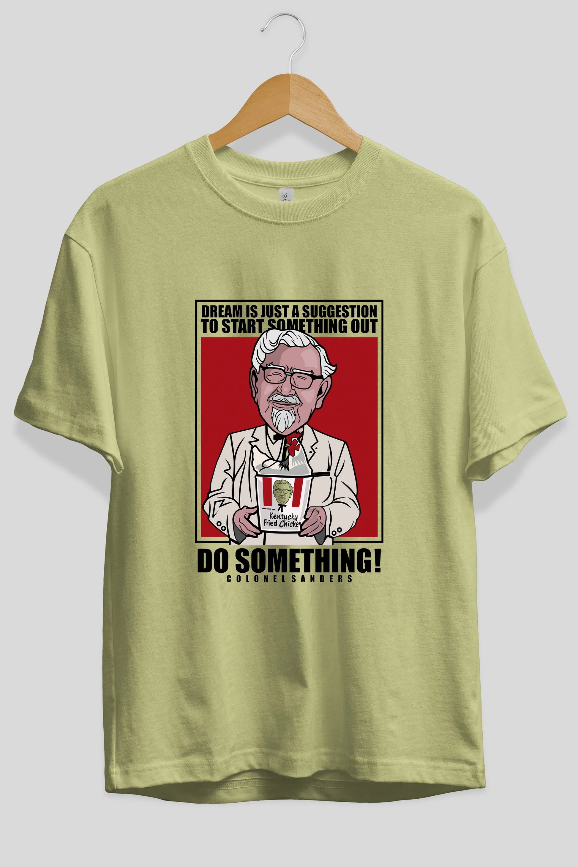 Colonel Sanders Ön Baskılı Oversize t-shirt Erkek Kadın Unisex %100 Pamuk tişort