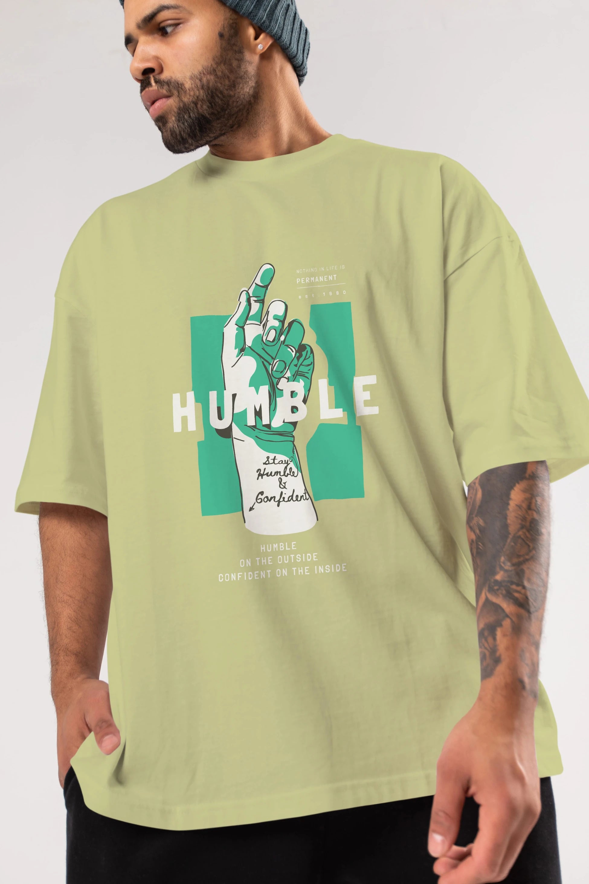 Humble Ön Baskılı Oversize t-shirt Erkek Kadın Unisex
