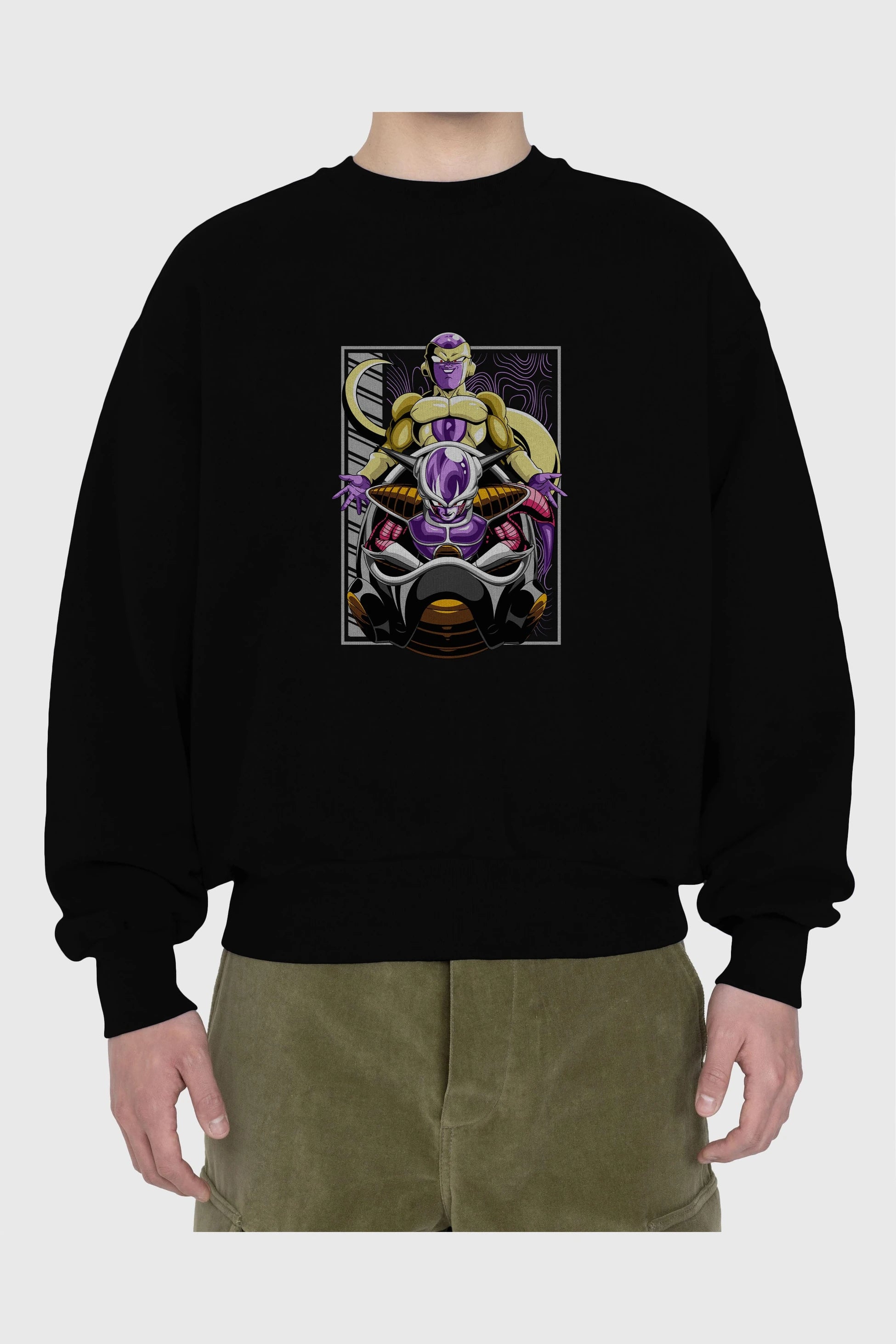 DragonBall Freezer Anime Ön Baskılı Oversize Sweatshirt Erkek Kadın Unisex