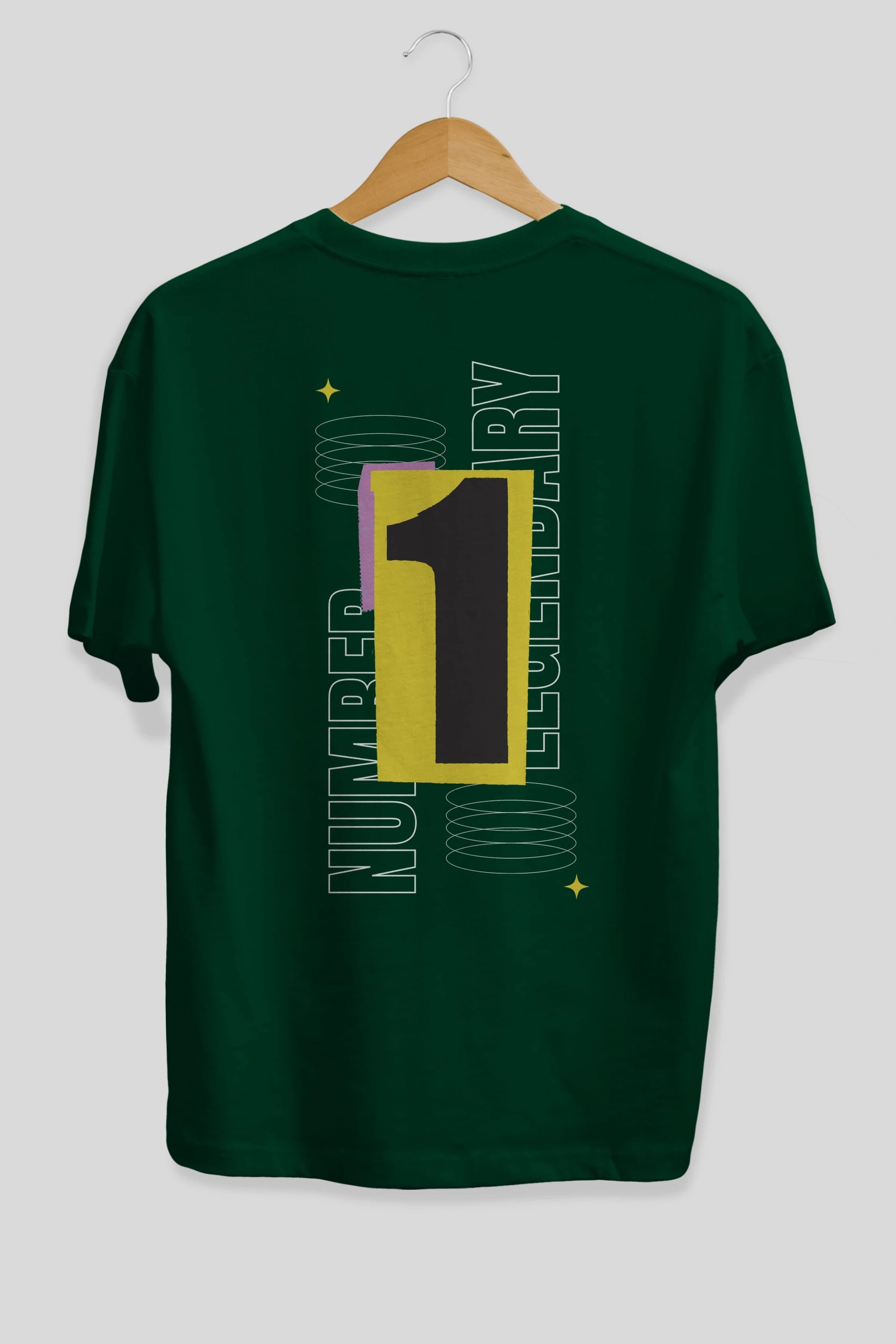Number 1 Yazılı Arka Baskılı Oversize t-shirt Erkek Kadın Unisex