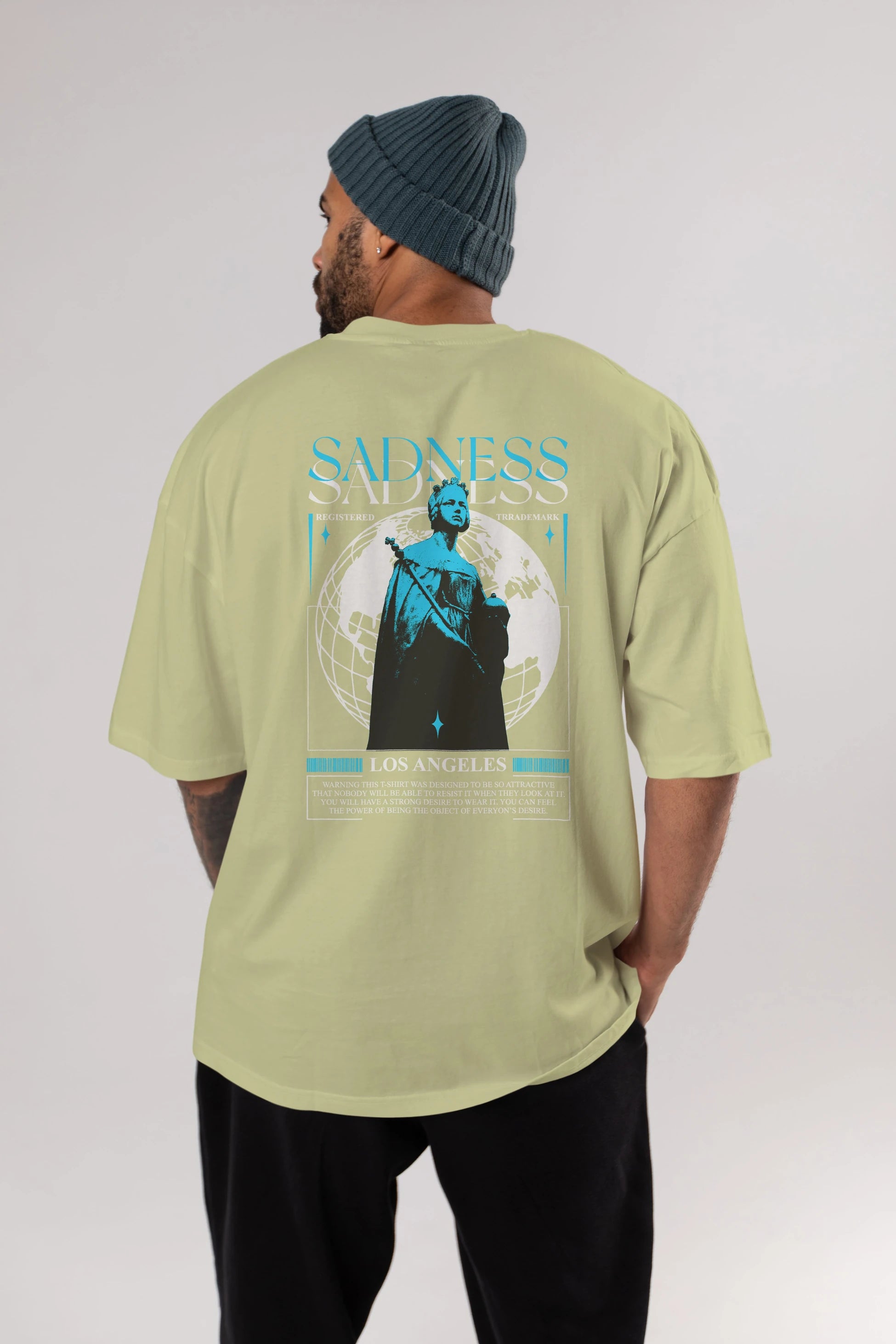 Sadness Los Angeles Arka Baskılı Oversize t-shirt Erkek Kadın Unisex