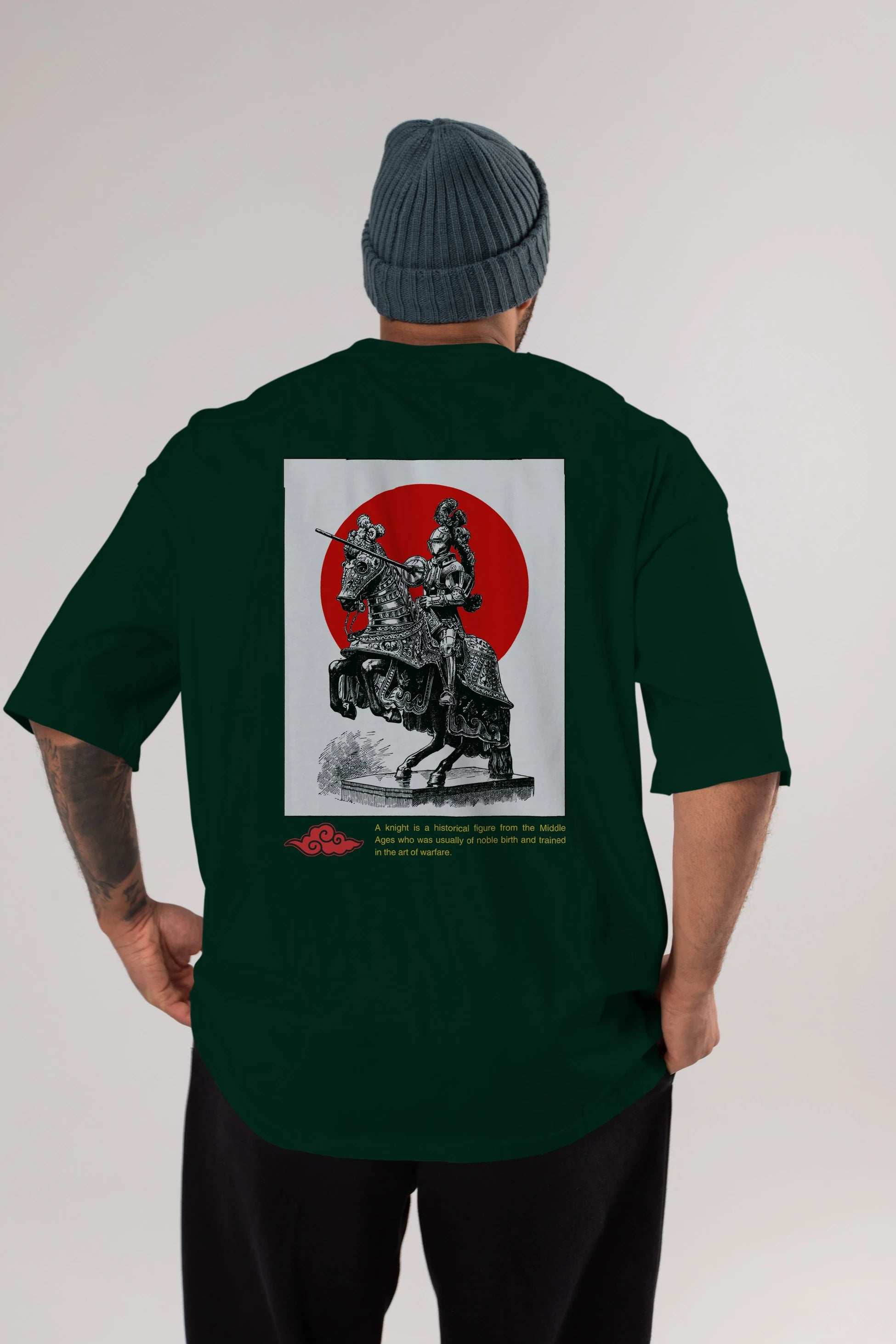Japan Streetwear 2 Arka Baskılı Oversize t-shirt Erkek Kadın Unisex