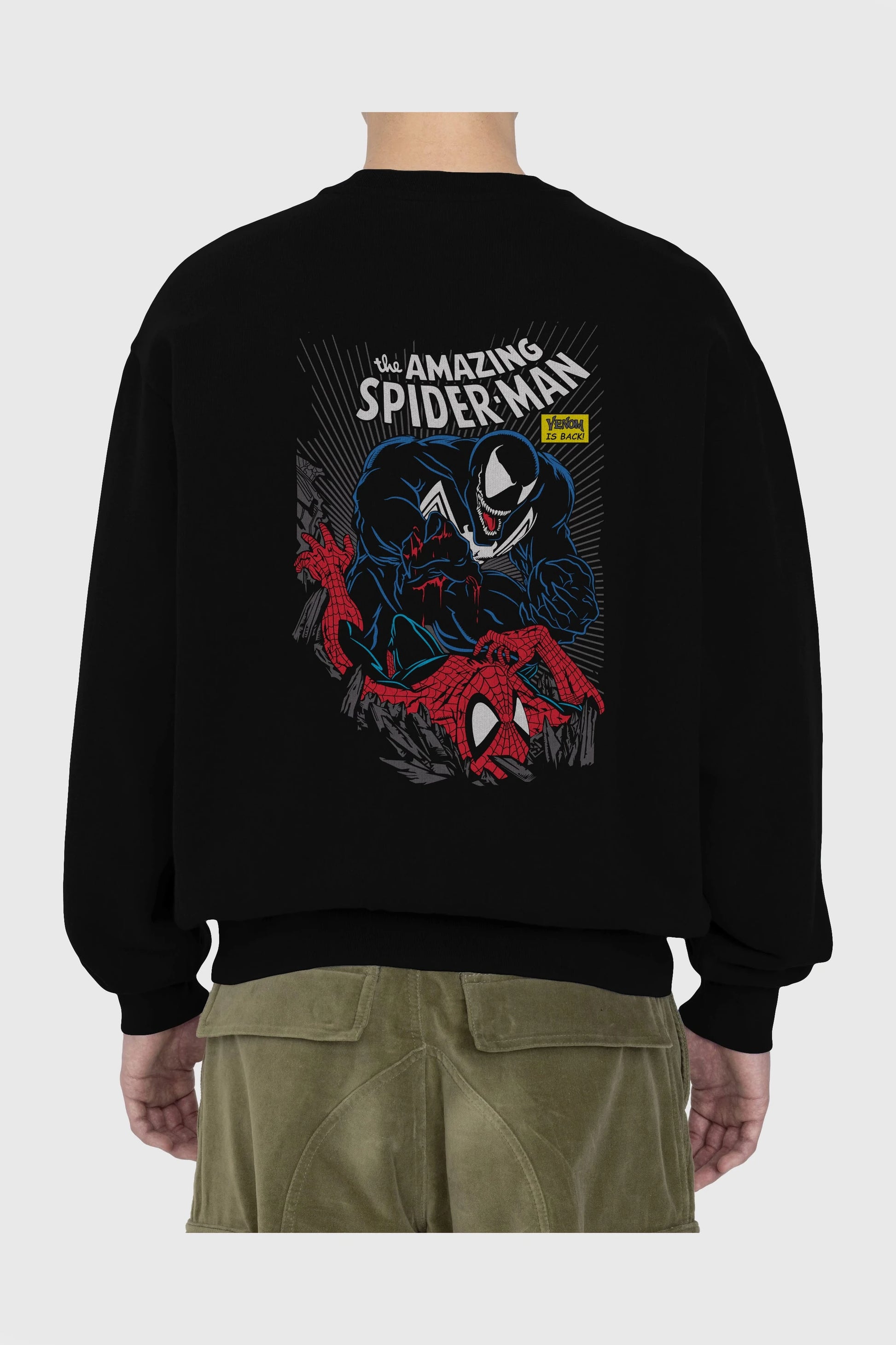 Venom (19) Arka Baskılı Oversize Sweatshirt Erkek Kadın Unisex