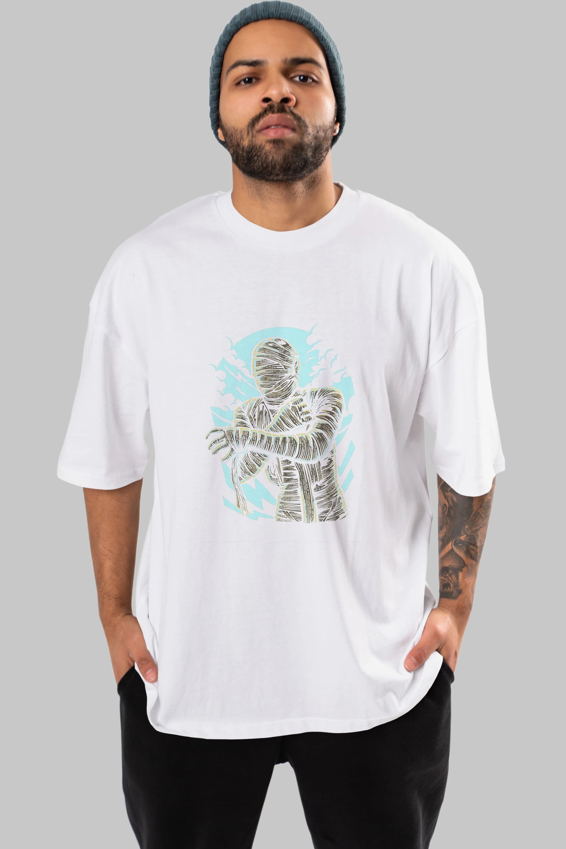 The Mummy Ön Baskılı Oversize t-shirt Erkek Kadın Unisex %100 Pamuk tişort