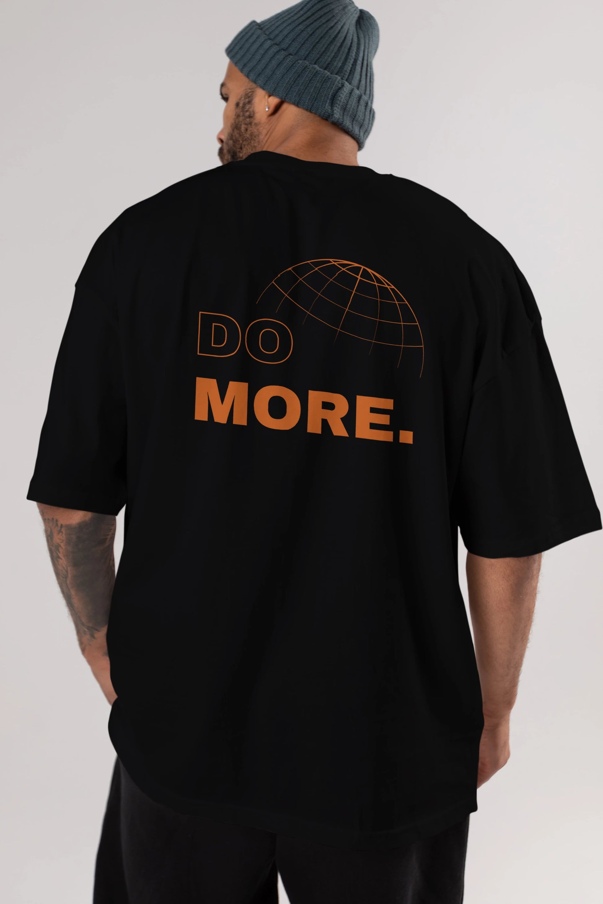 Do More Yazılı Arka Baskılı Oversize t-shirt Erkek Kadın Unisex