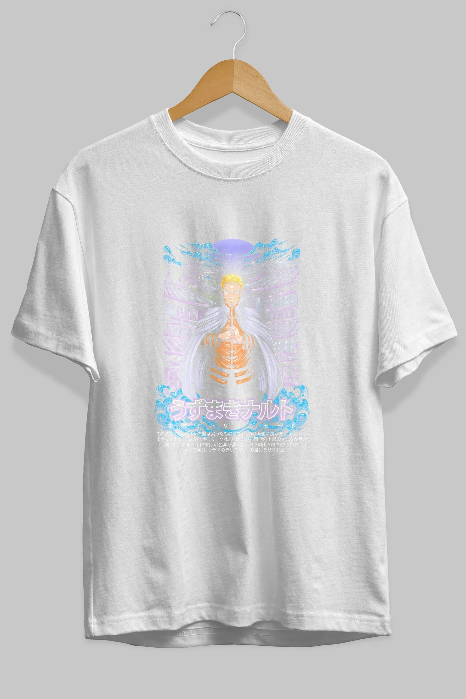 NARUTO (8) Anime Ön Baskılı Oversize t-shirt %100 pamuk Erkek Kadın Unisex
