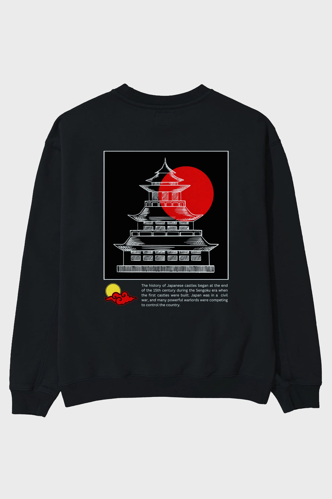 Japan Streetwear Arka Baskılı Oversize Sweatshirt Erkek Kadın Unisex