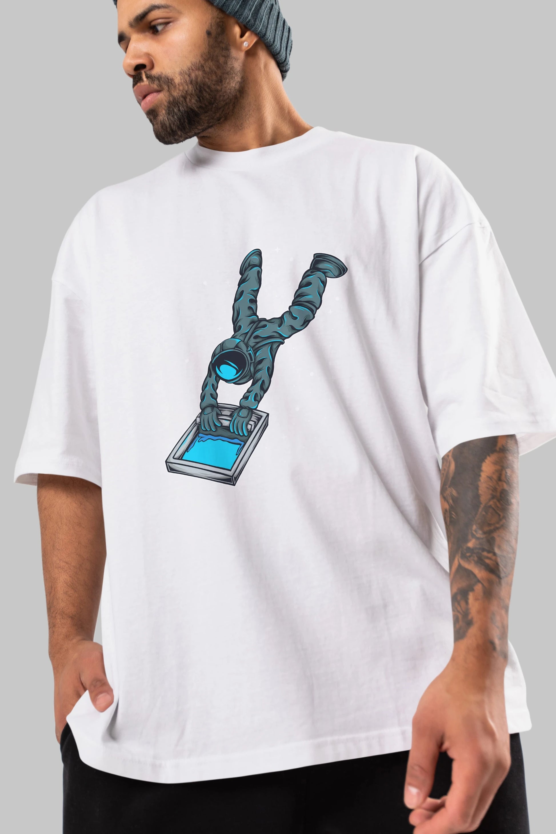 Astroscreen Ön Baskılı Oversize t-shirt Erkek Kadın Unisex