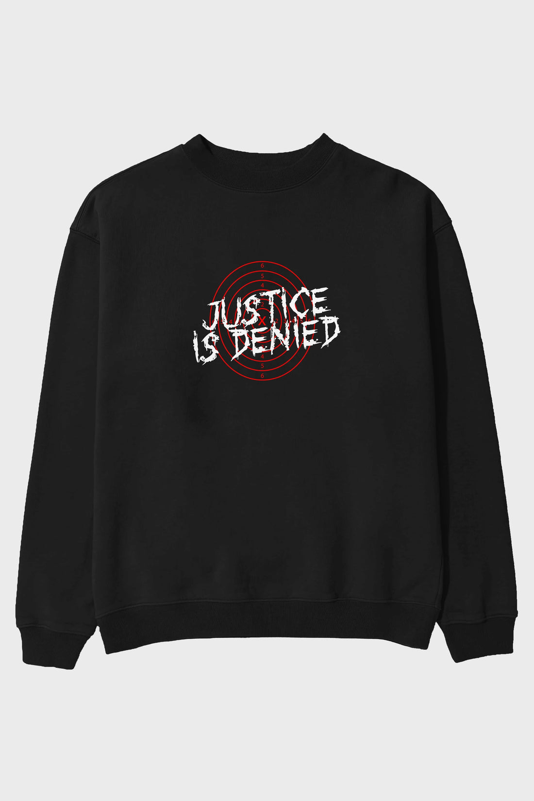 Justice is Denied Ön Baskılı Oversize Sweatshirt Erkek Kadın Unisex