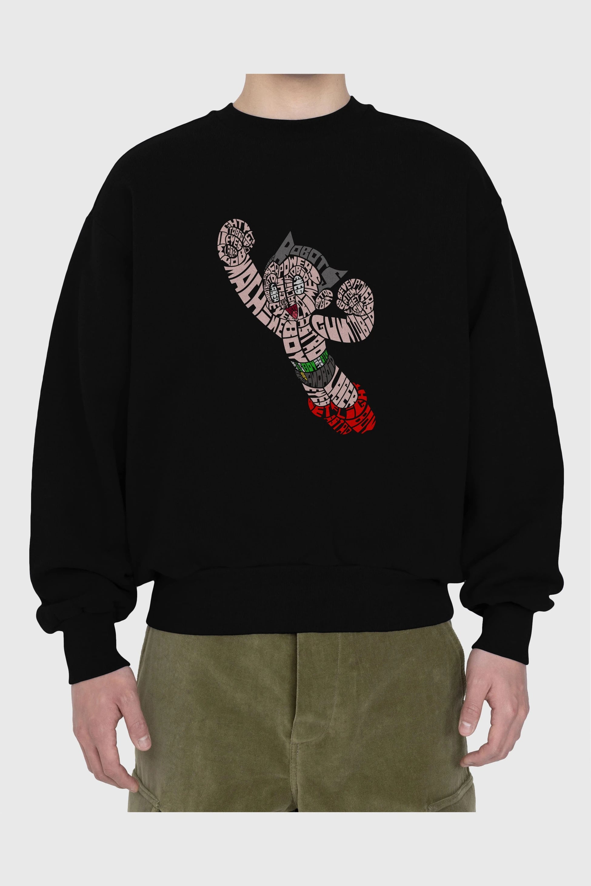 Astroboy Ön Baskılı Oversize Sweatshirt Erkek Kadın Unisex