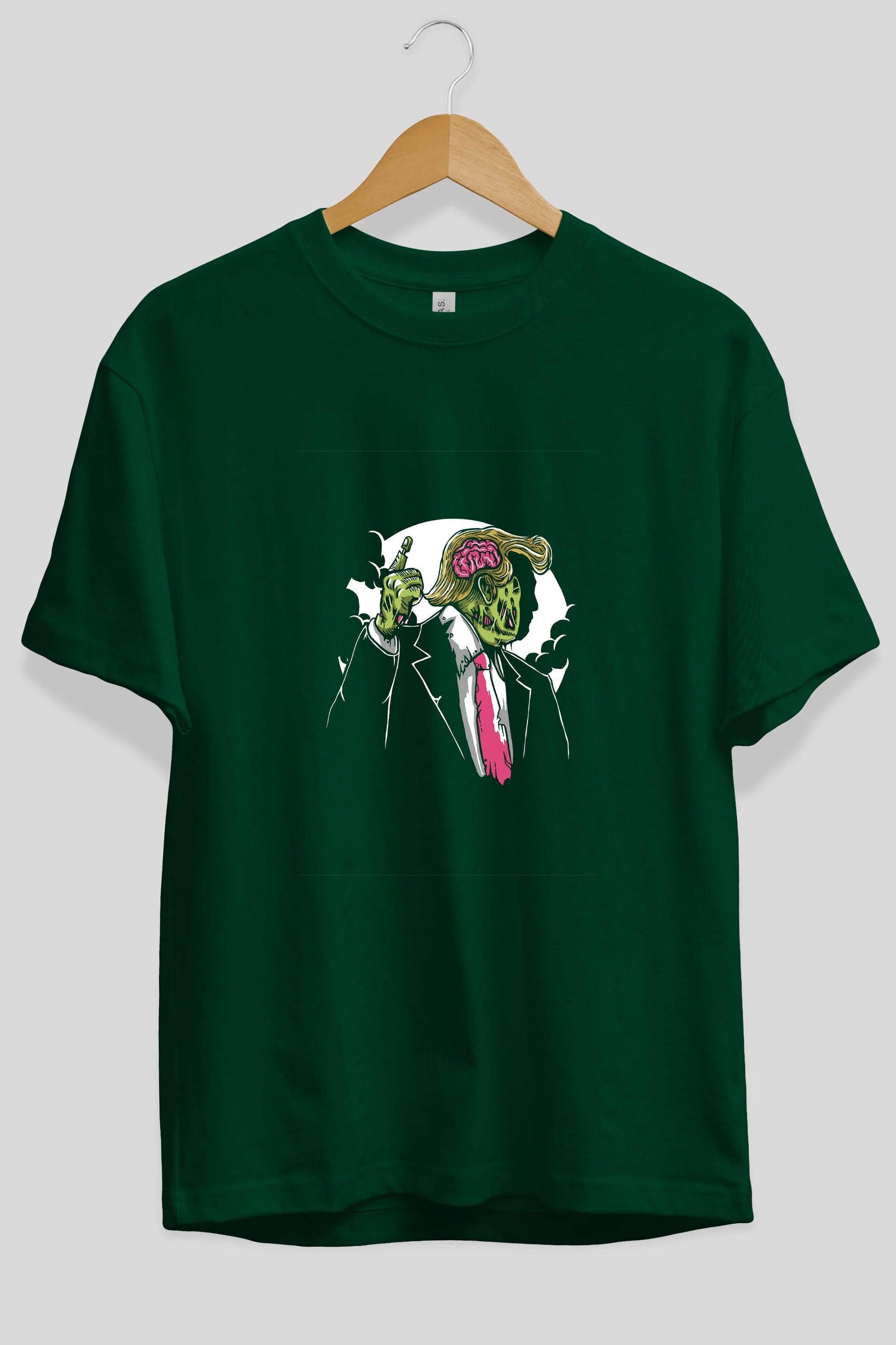 Make Zombie Great Again Ön Baskılı Oversize t-shirt Erkek Kadın Unisex %100 Pamuk tişort