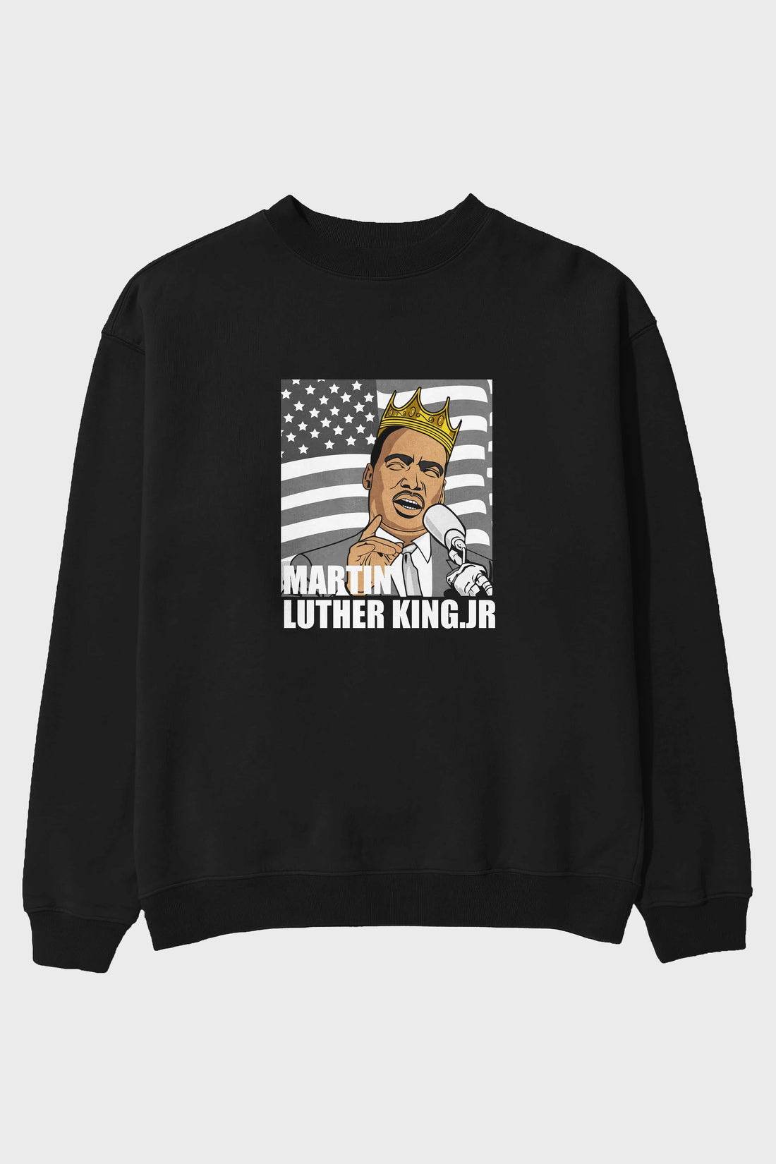 Luther King Ön Baskılı Oversize Sweatshirt Erkek Kadın Unisex
