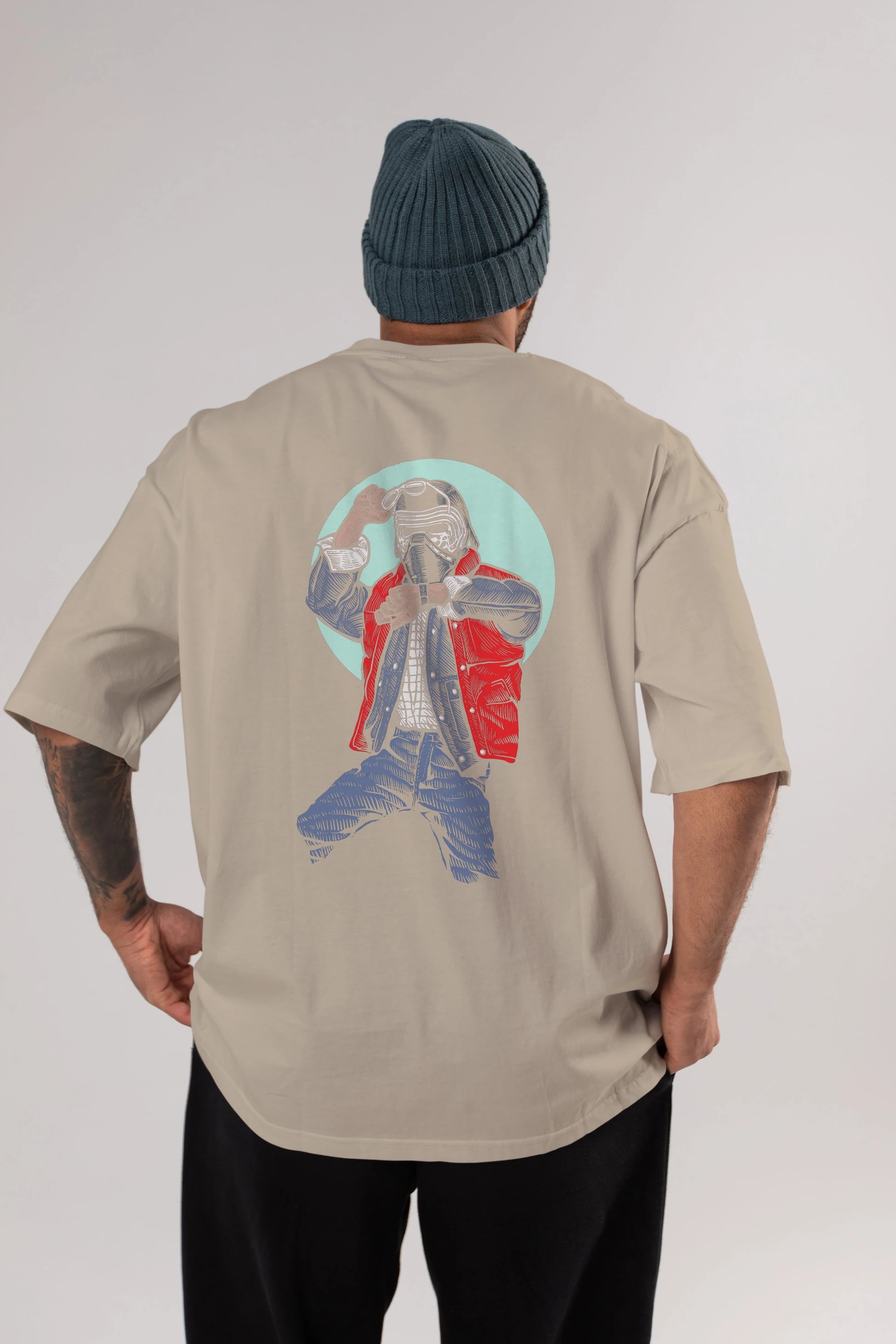 Kylo Mcfly Arka Baskılı Oversize t-shirt Erkek Kadın Unisex %100 Pamuk