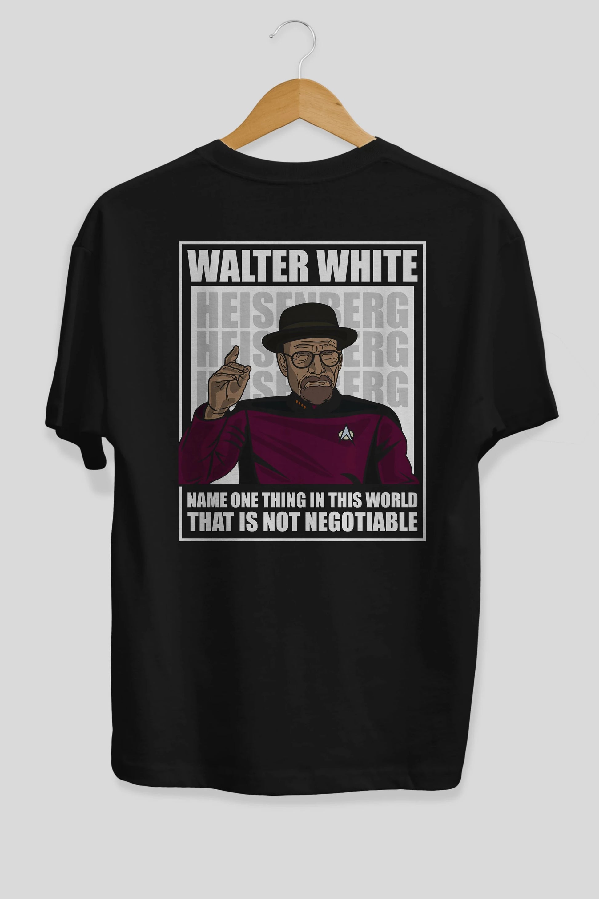 Captain Pixard Heisenberg Arka Baskılı Oversize t-shirt Erkek Kadın Unisex %100 Pamuk tişort