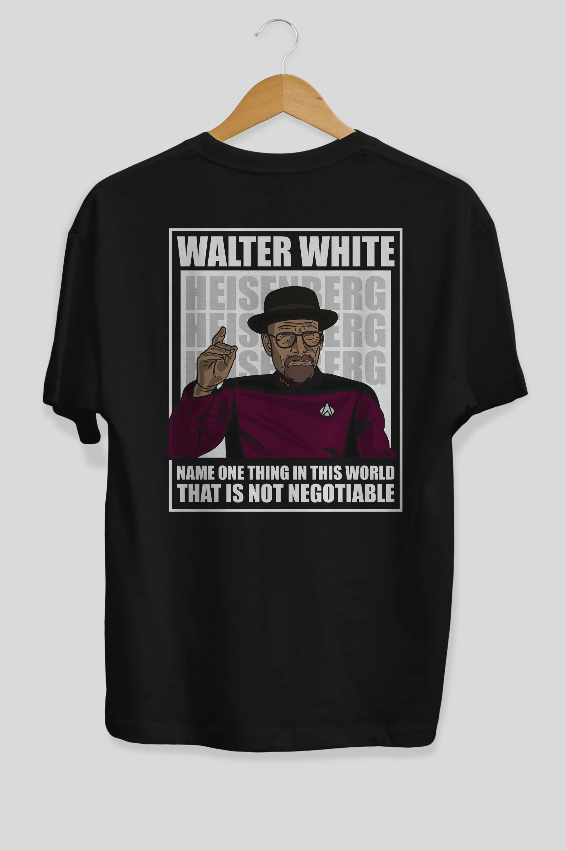 Captain Pixard Heisenberg Arka Baskılı Oversize t-shirt Erkek Kadın Unisex %100 Pamuk tişort