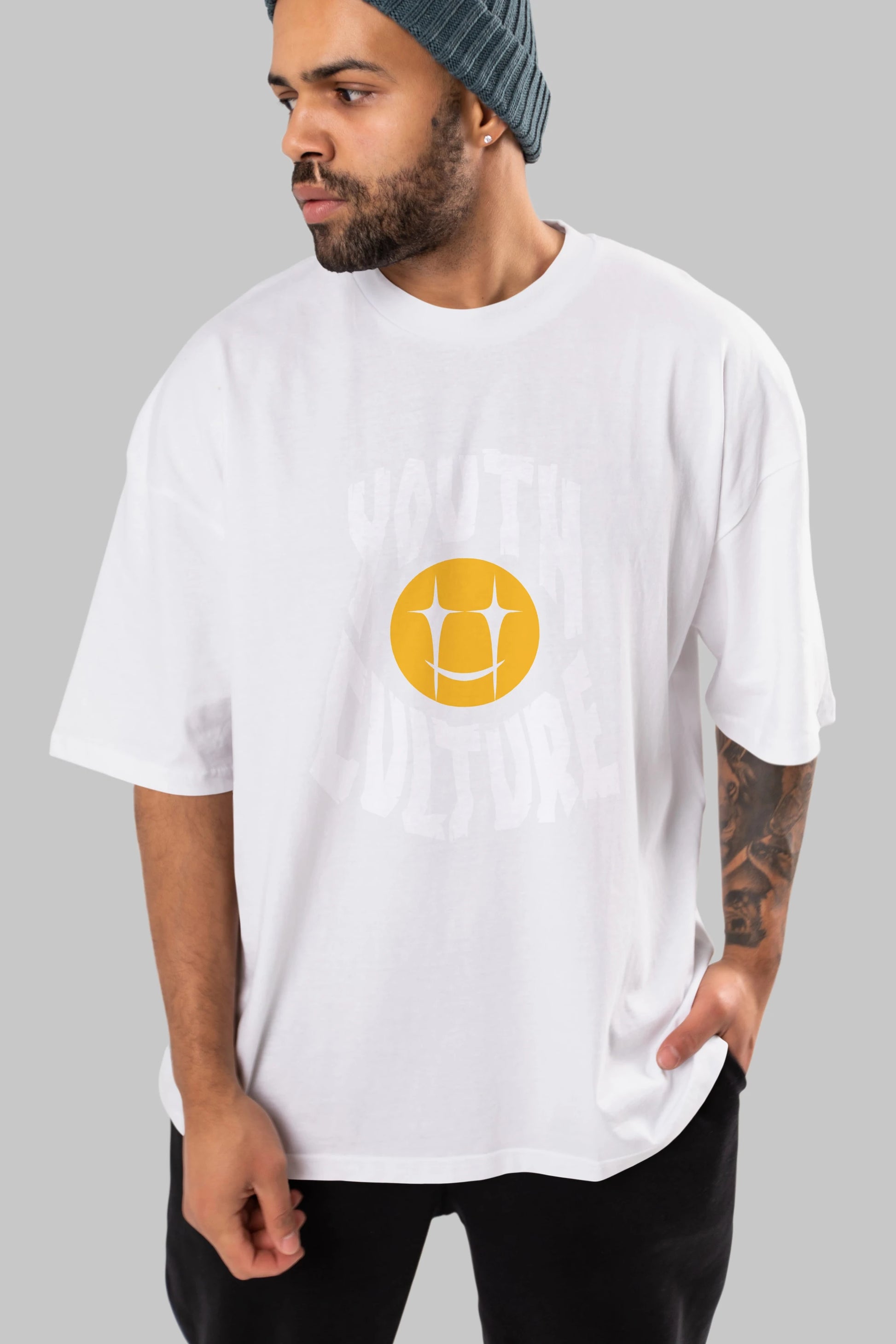 Youth Culture Ön Baskılı Oversize t-shirt Erkek Kadın Unisex
