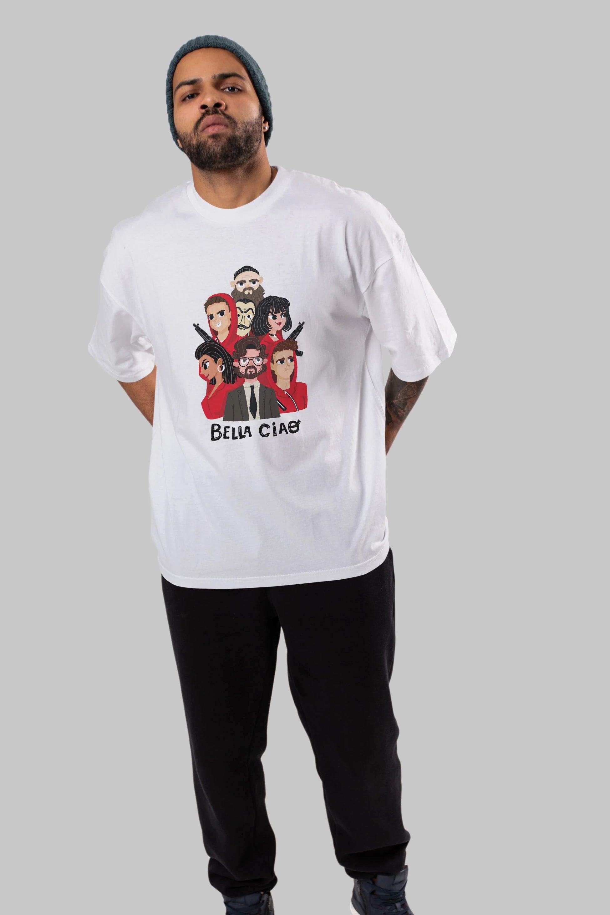 La Casa De Papel (13) Ön Baskılı Oversize t-shirt Erkek Kadın Unisex %100 Pamuk Bisiklet Yaka tişort
