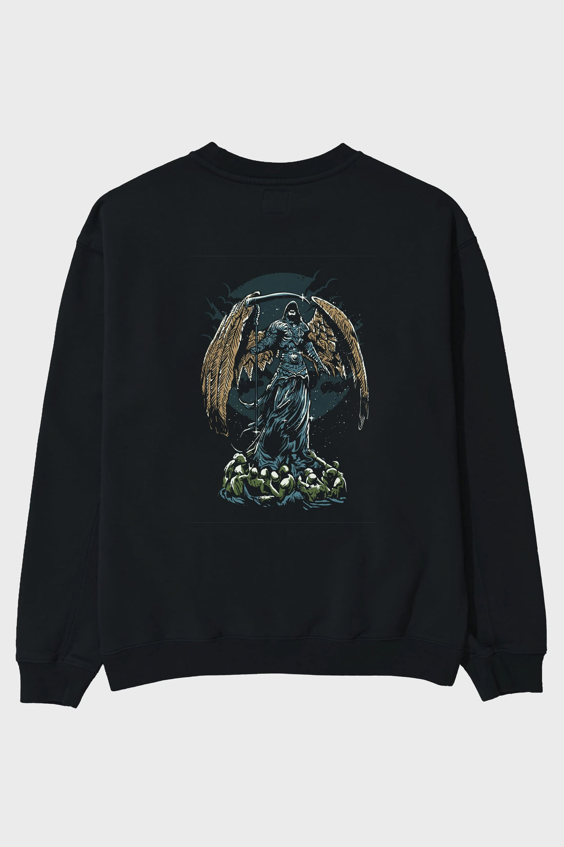 Darkness Arka Baskılı Oversize Sweatshirt Erkek Kadın Unisex