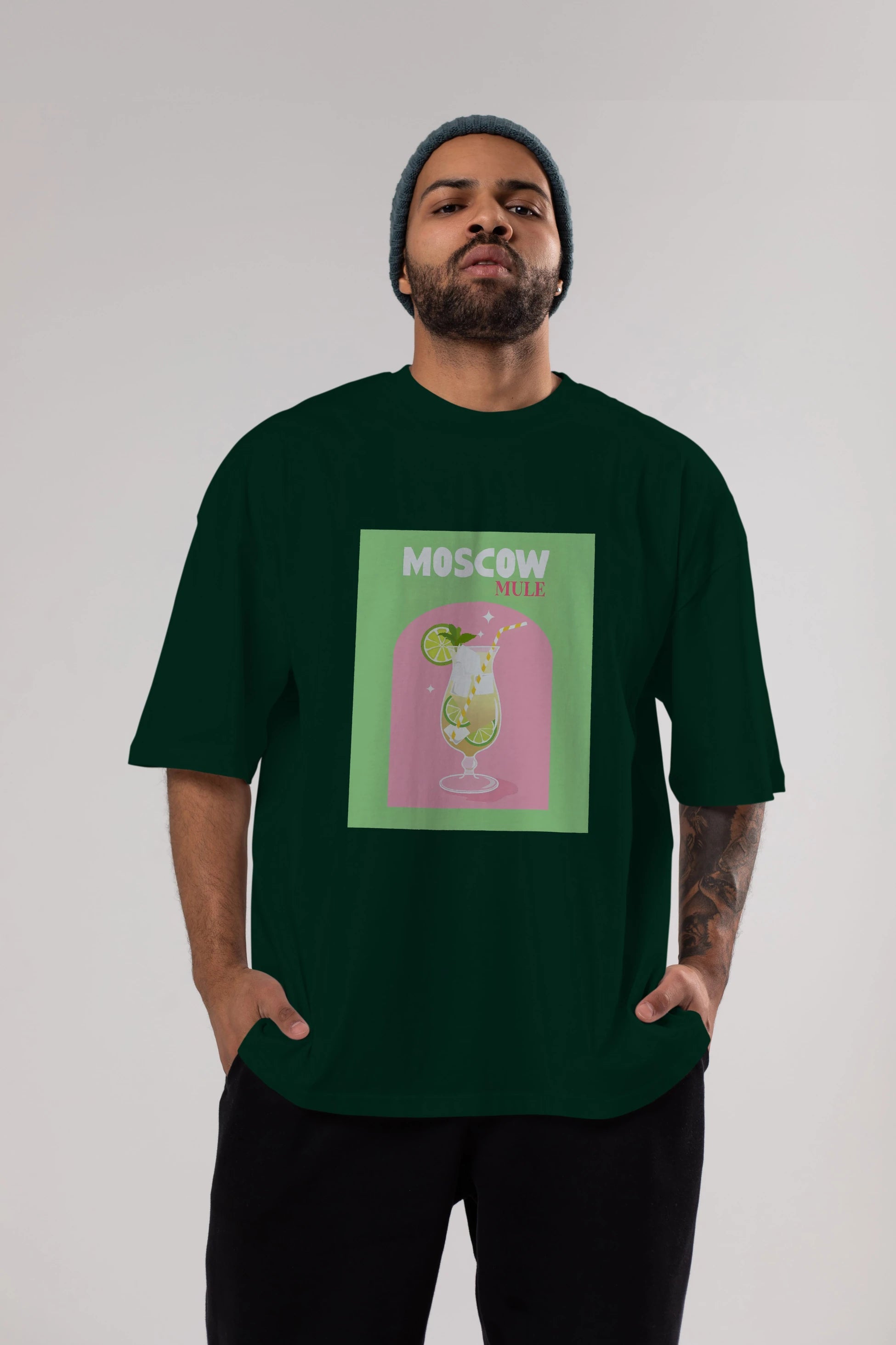 Moscow Mule 5 Ön Baskılı Oversize t-shirt Erkek Kadın Unisex %100 Pamuk Bisiklet Yaka tişort