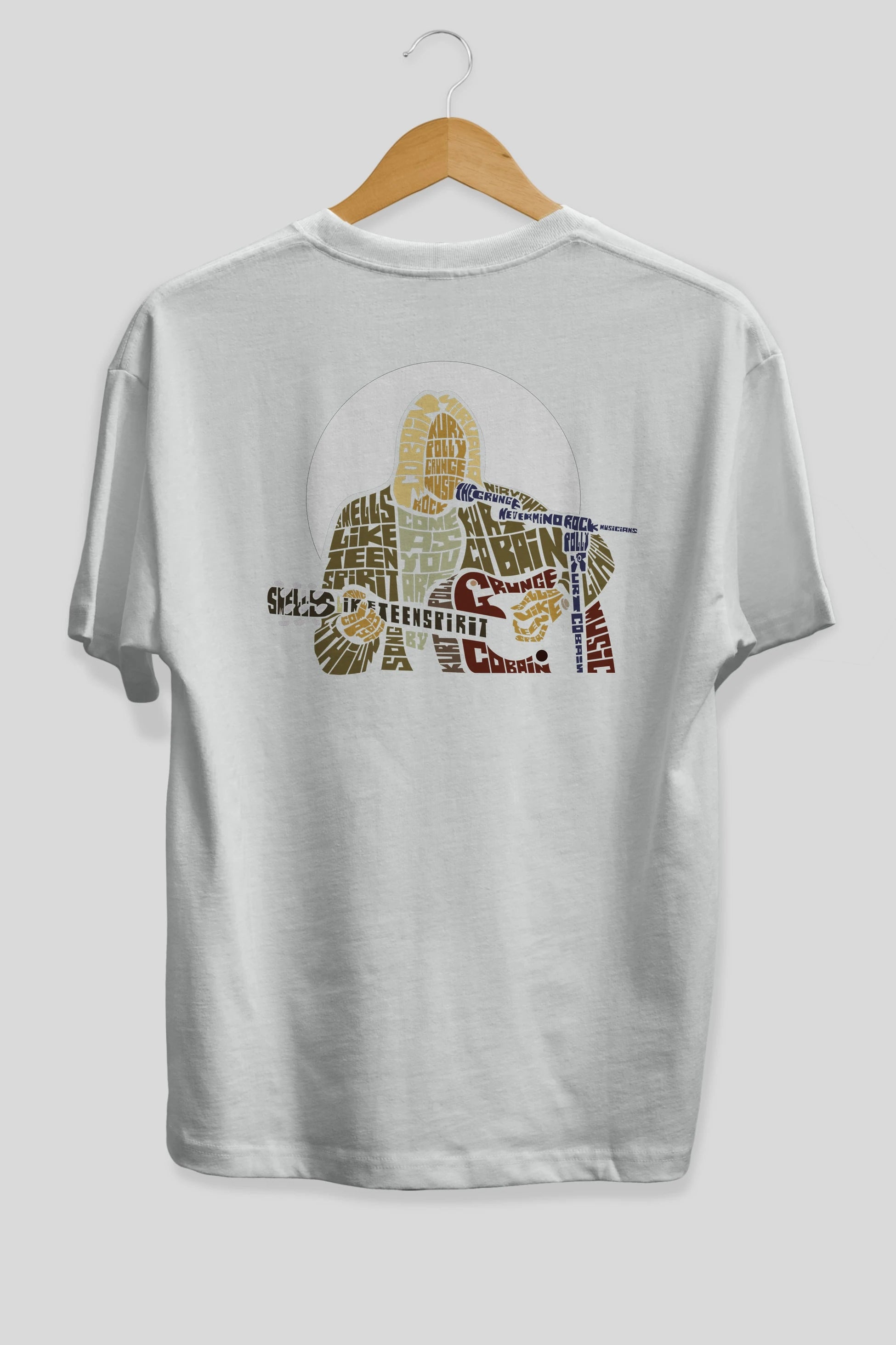 Kurt Cobain Arka Baskılı Oversize t-shirt %100 pamuk Erkek Kadın Unisex