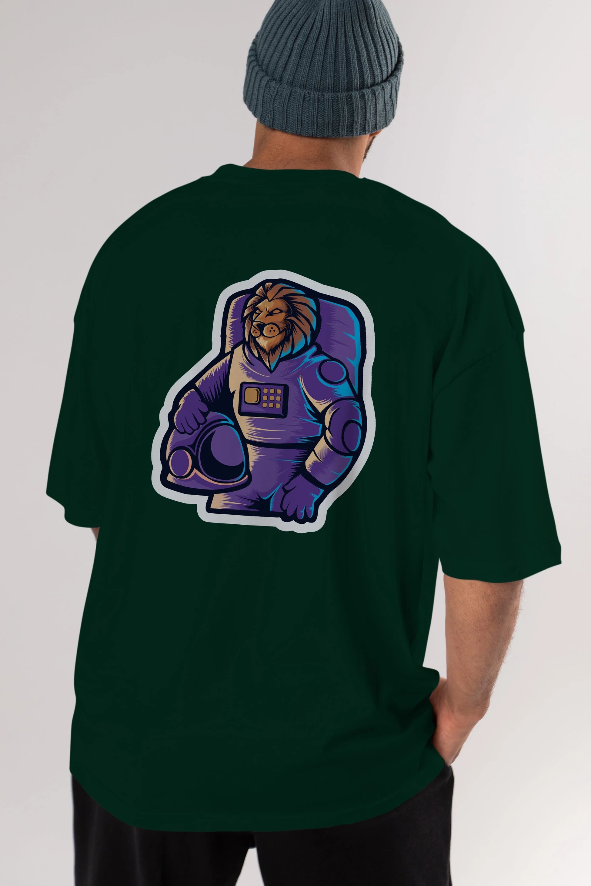 Astroking Sticker Arka Baskılı Oversize t-shirt Erkek Kadın Unisex