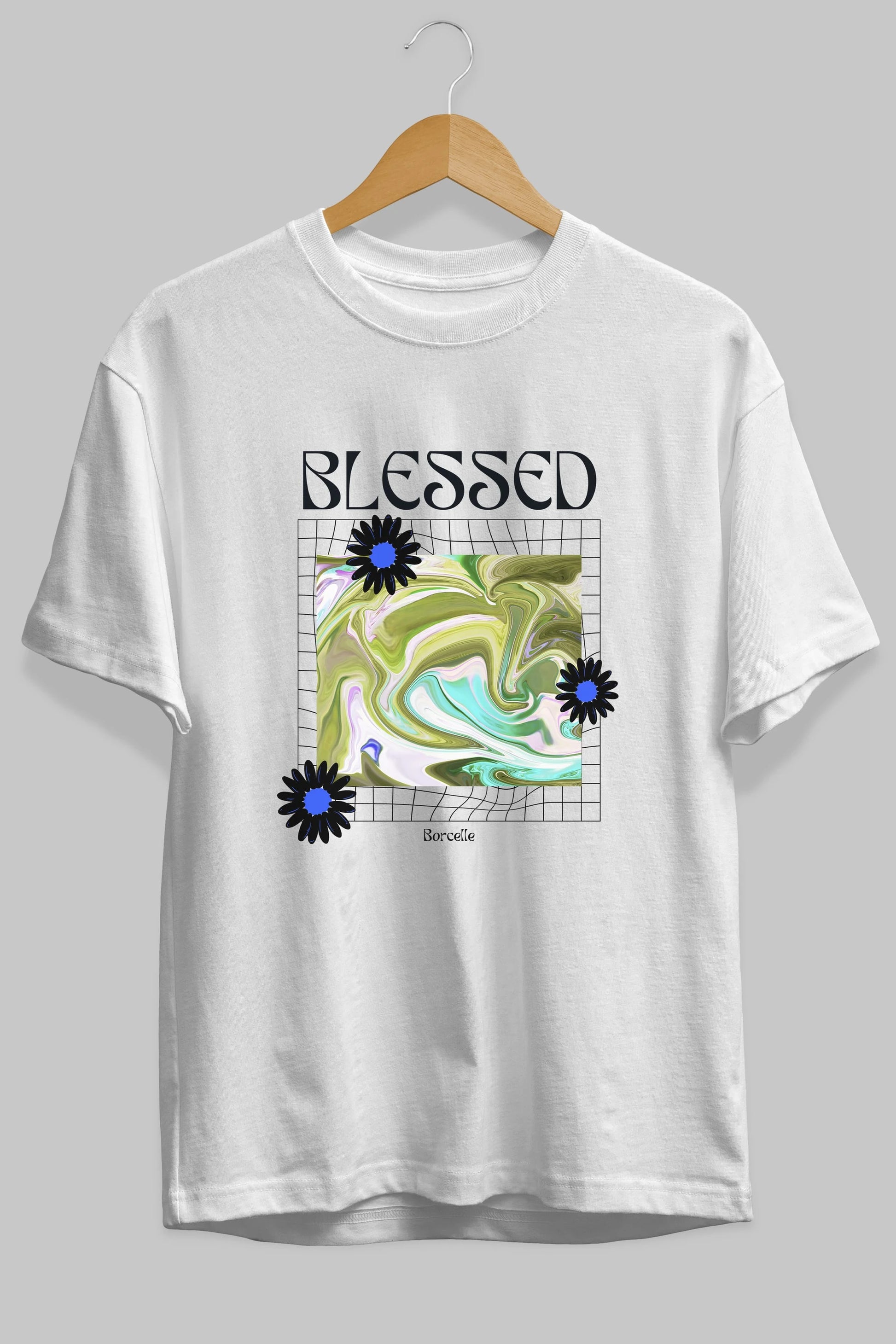 Blessed Ön Baskılı Oversize t-shirt Erkek Kadın Unisex