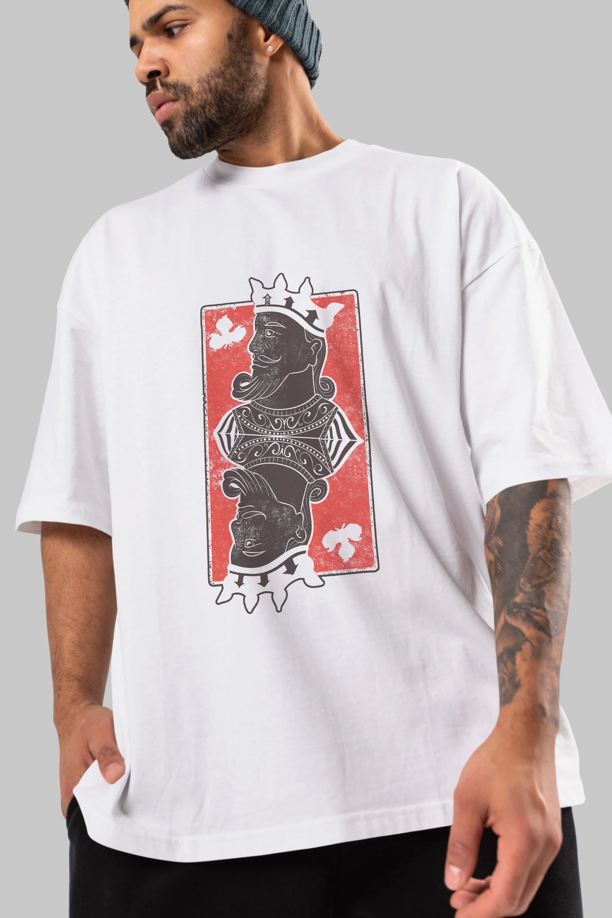King Streetwear Ön Baskılı Oversize t-shirt Erkek Kadın Unisex