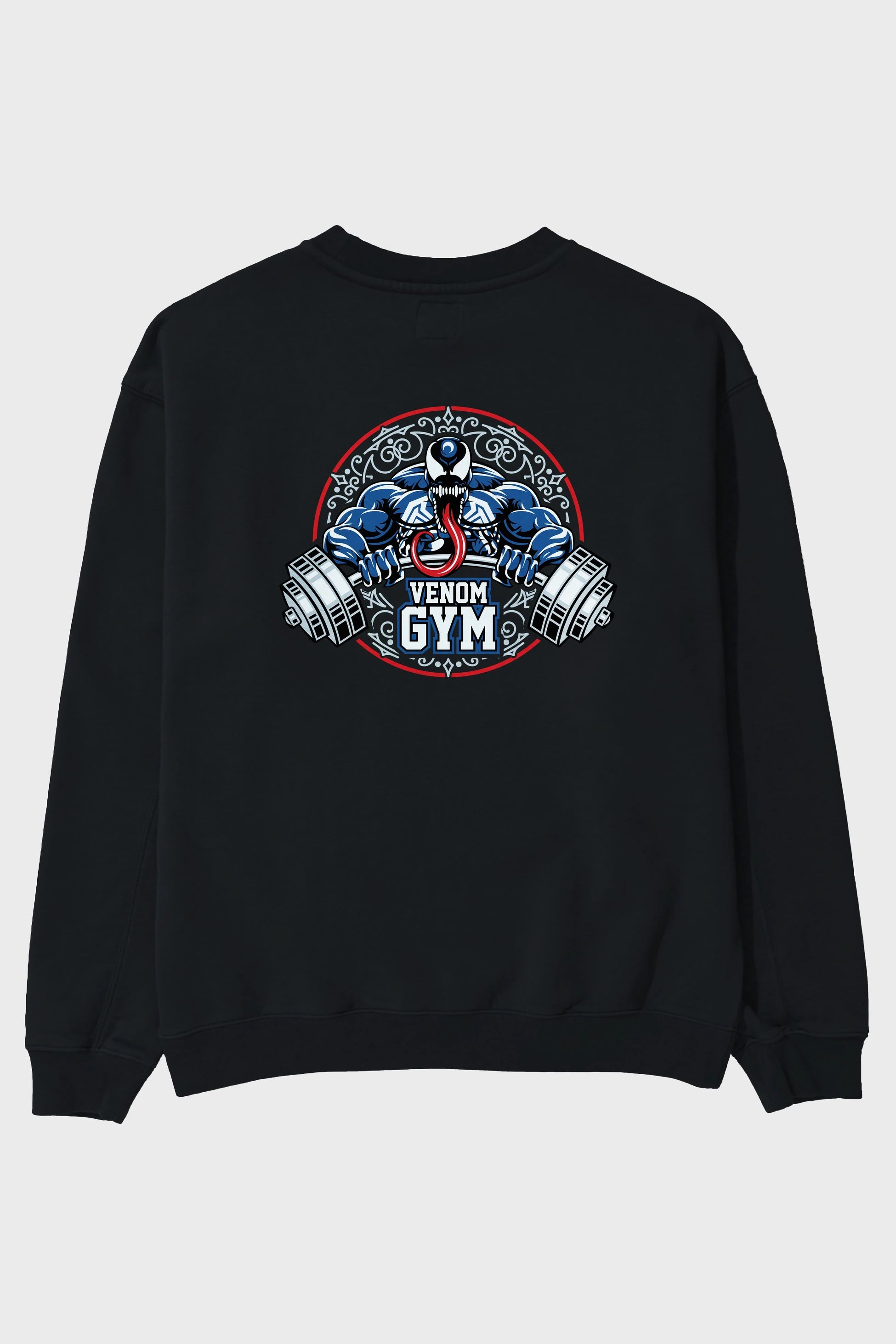 Venom GYM Arka Baskılı Oversize Sweatshirt Erkek Kadın Unisex