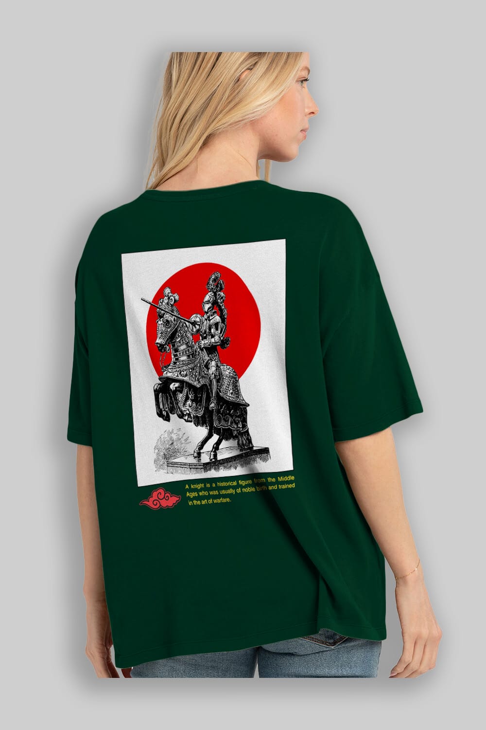 Japan Streetwear 2 Arka Baskılı Oversize t-shirt Erkek Kadın Unisex
