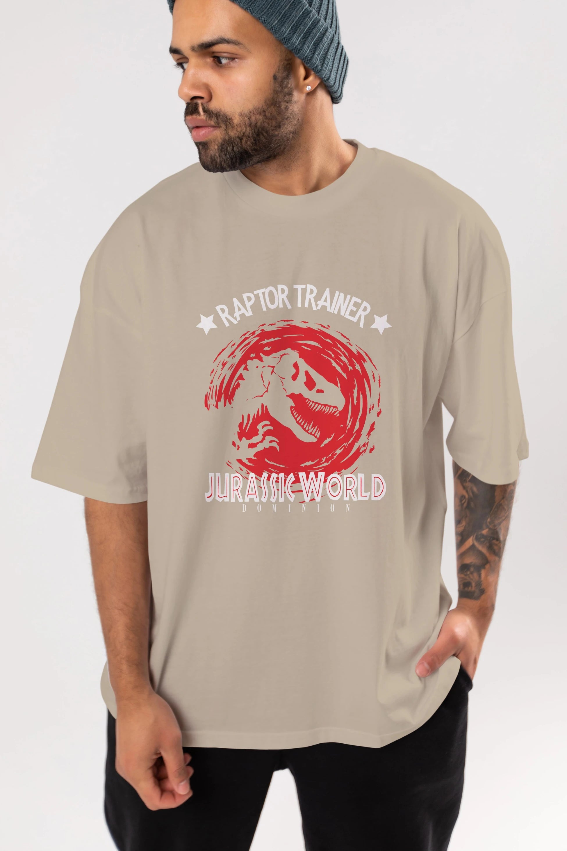 Jurassic Park (3) Ön Baskılı Oversize t-shirt Erkek Kadın Unisex %100 Pamuk Bisiklet Yaka tişort