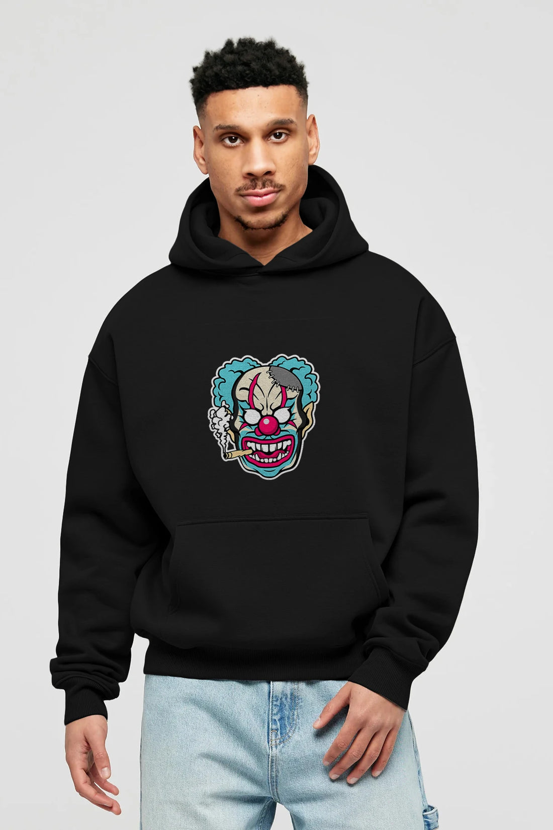 Clown Beast Ön Baskılı Hoodie Oversize Kapüşonlu Sweatshirt Erkek Kadın Unisex