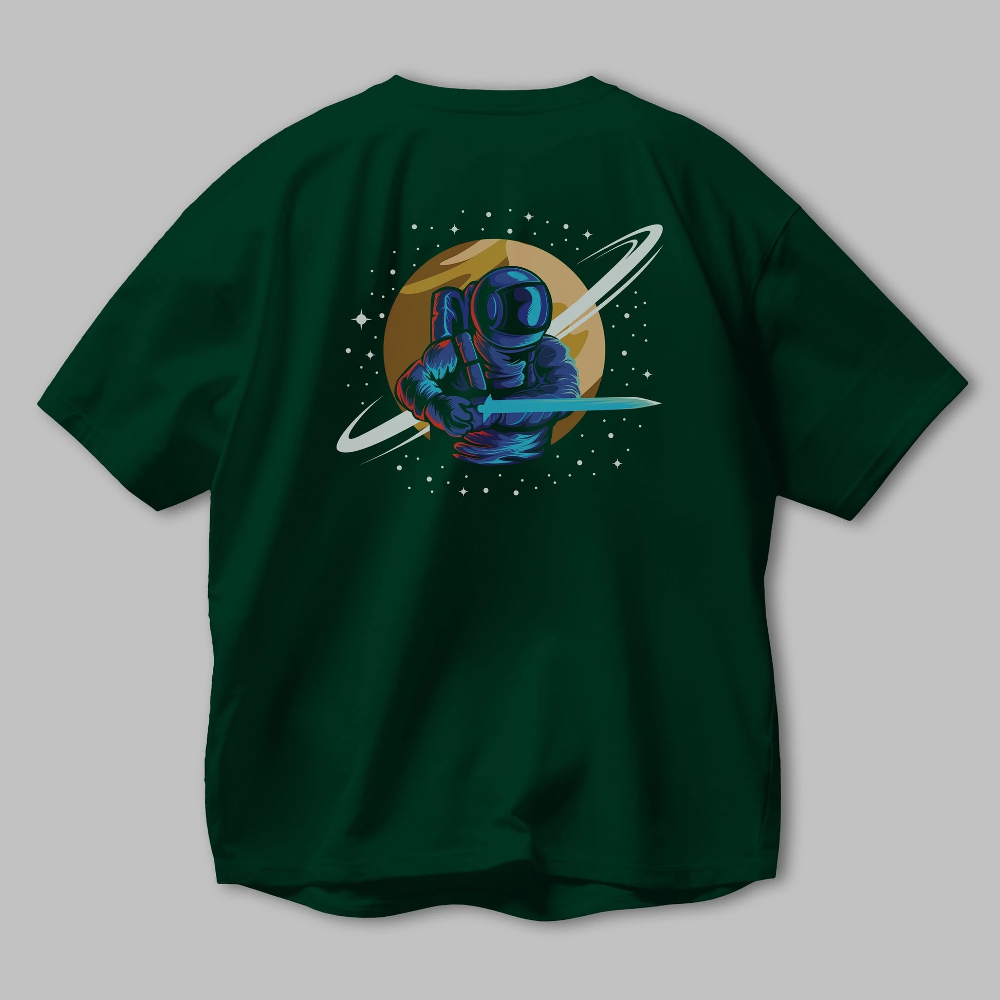 Astro Knight Arka Baskılı Oversize t-shirt Erkek Kadın Unisex