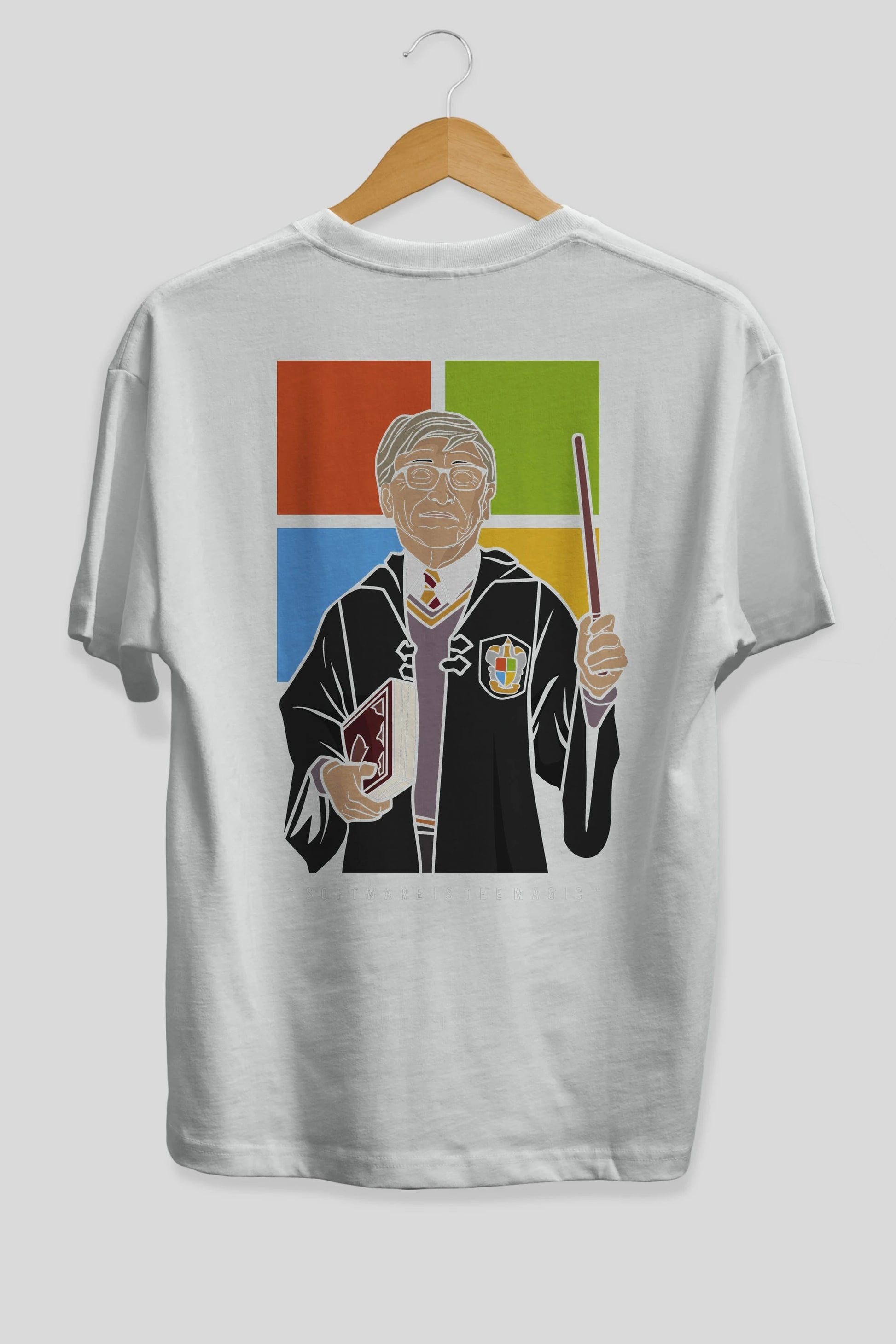 Harry Potter Gates Arka Baskılı Oversize t-shirt Erkek Kadın Unisex %100 Pamuk tişort