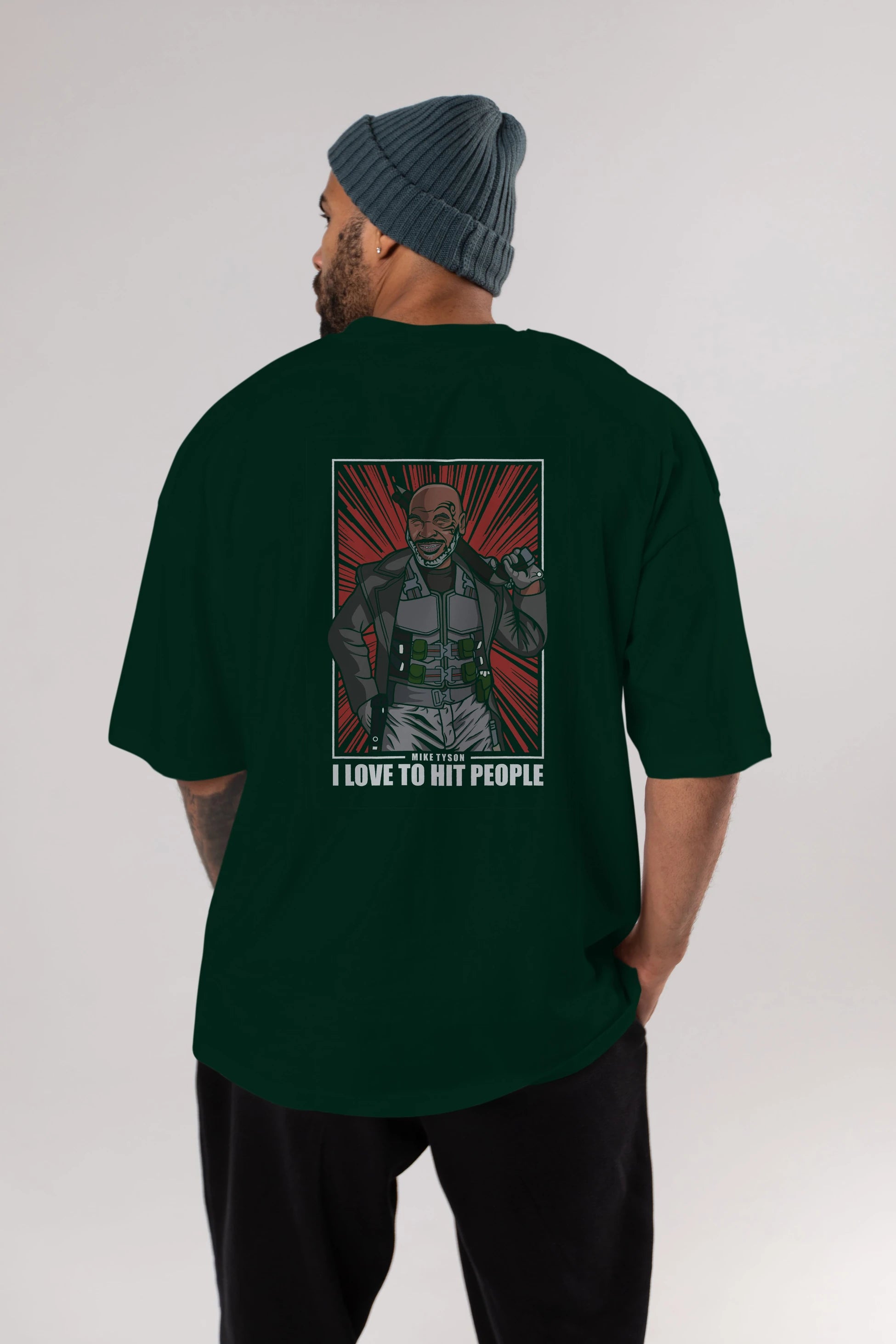 Blade Tyson Arka Baskılı Oversize t-shirt Erkek Kadın Unisex %100 Pamuk tişort