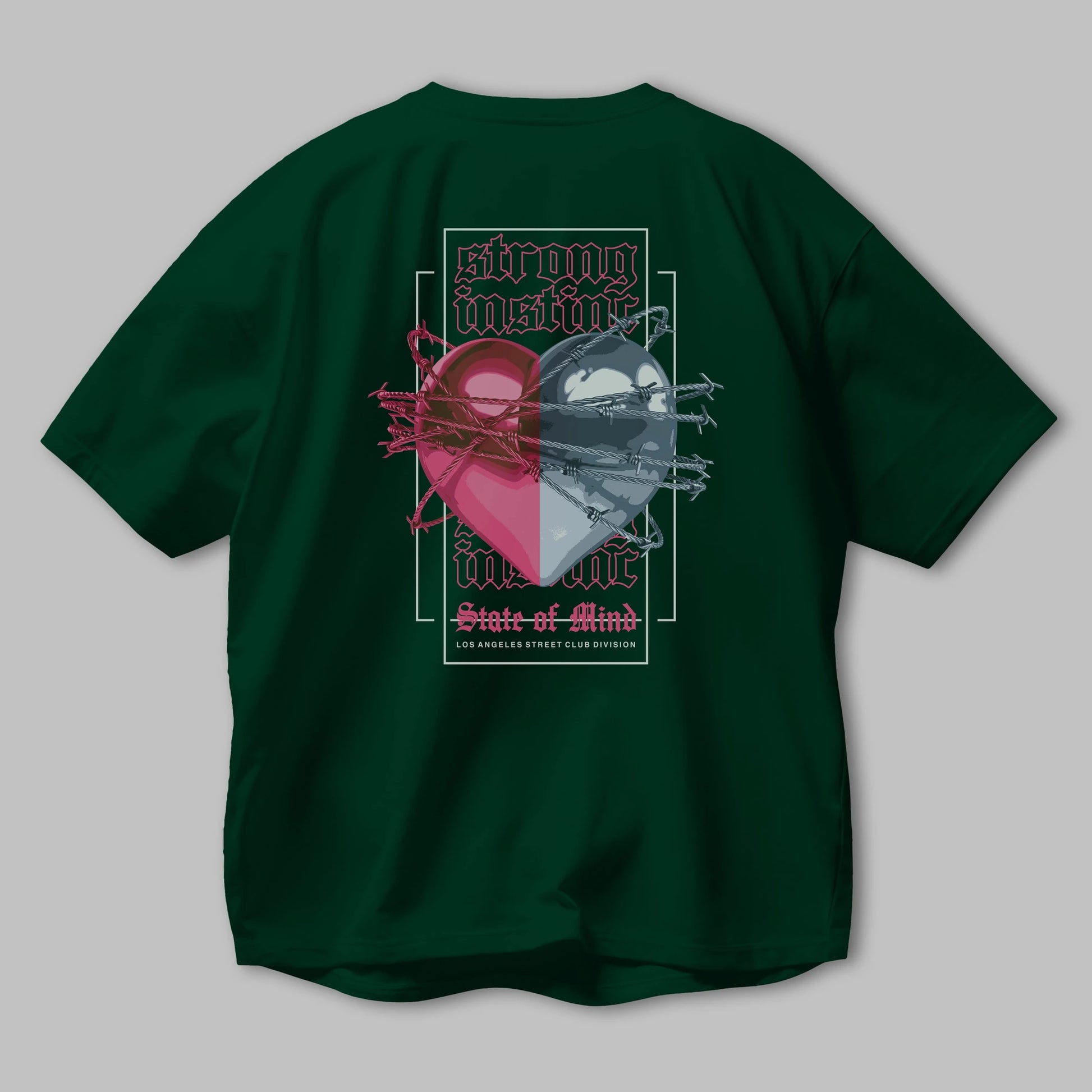 State of Mind Arka Baskılı Oversize t-shirt Erkek Kadın Unisex