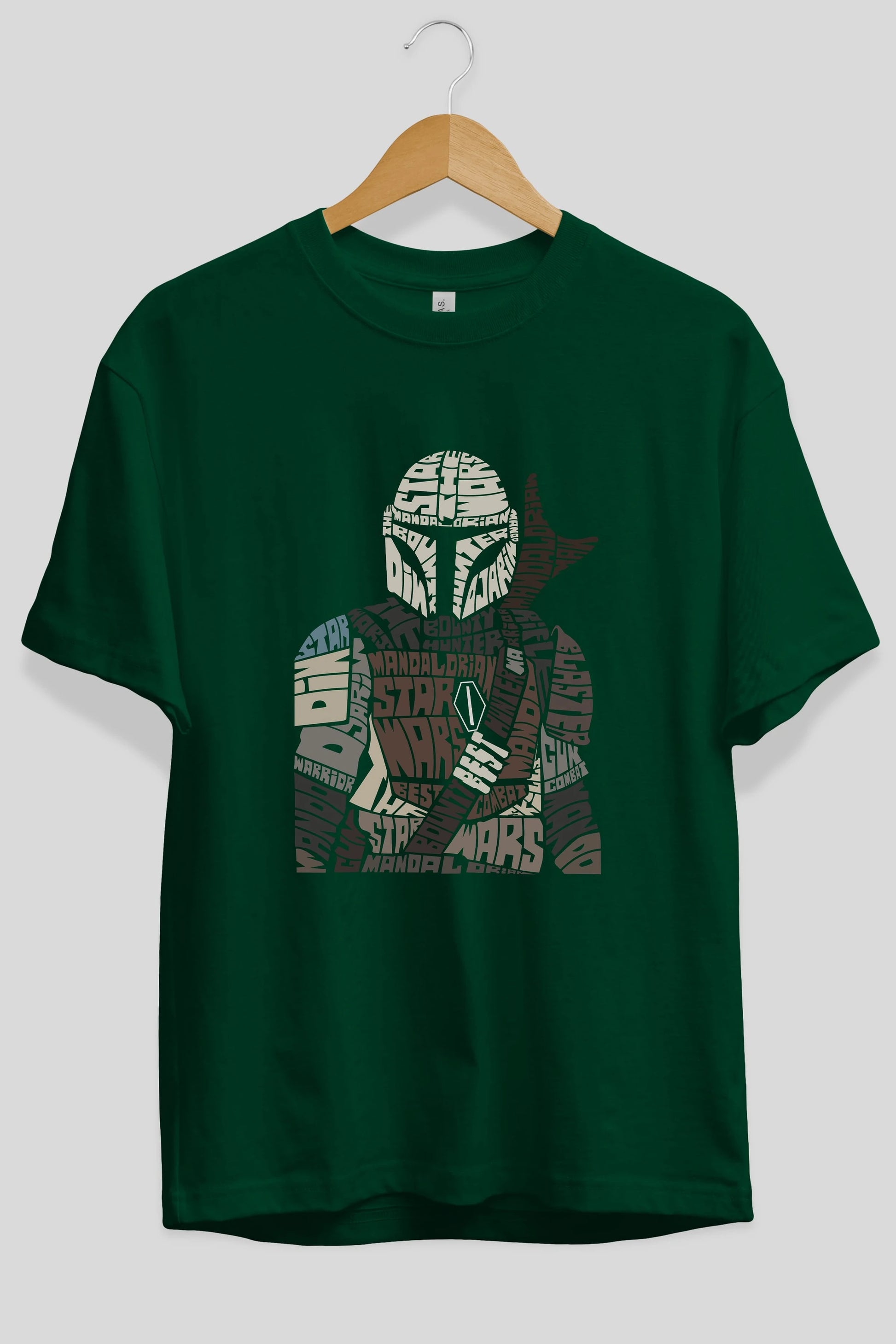Mandalorian Ön Baskılı Oversize t-shirt %100 pamuk Erkek Kadın Unisex