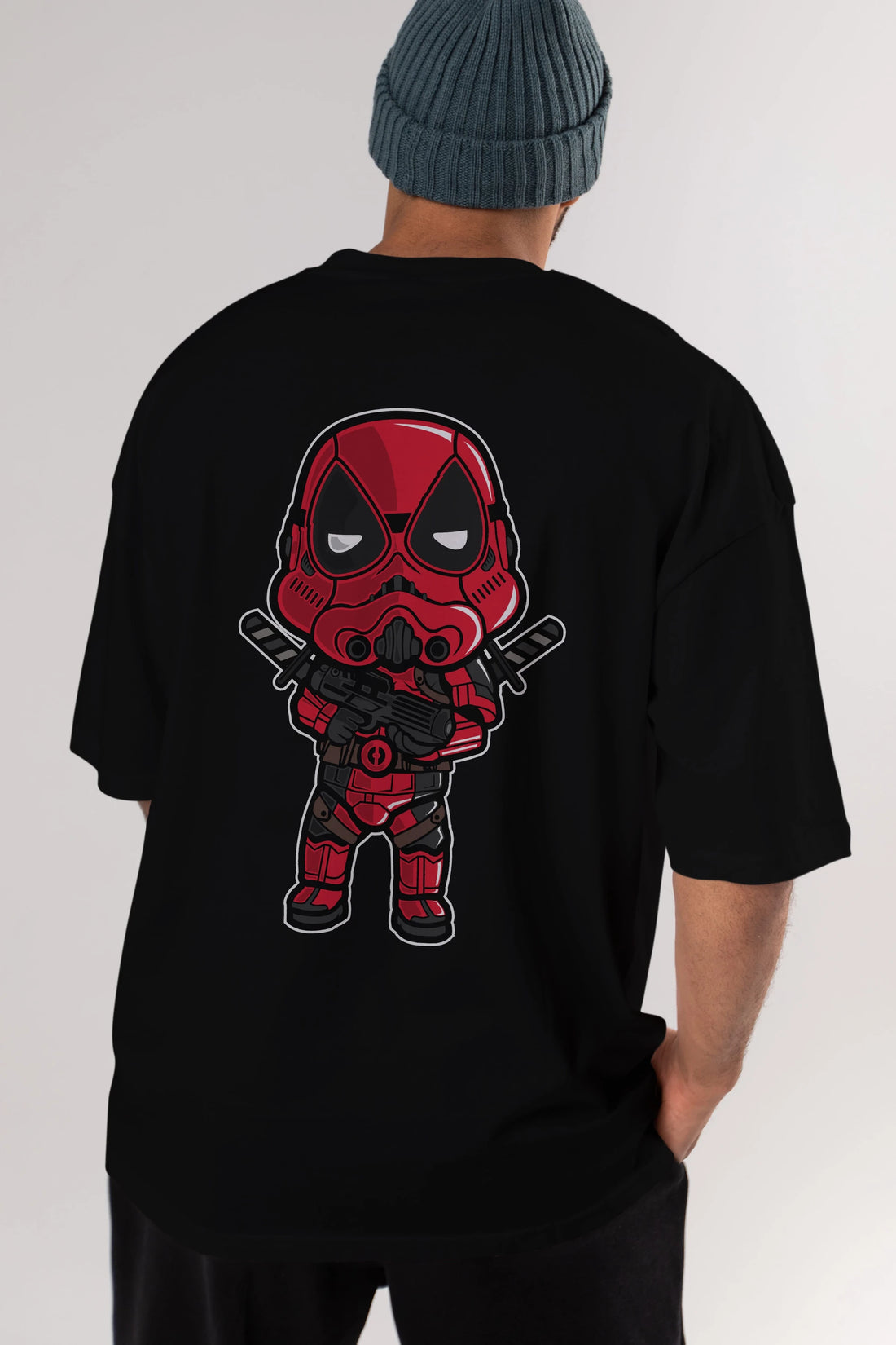 Deadpool (22) Arka Baskılı Oversize t-shirt Erkek Kadın Unisex %100 Pamuk Bisiklet Yaka tişort