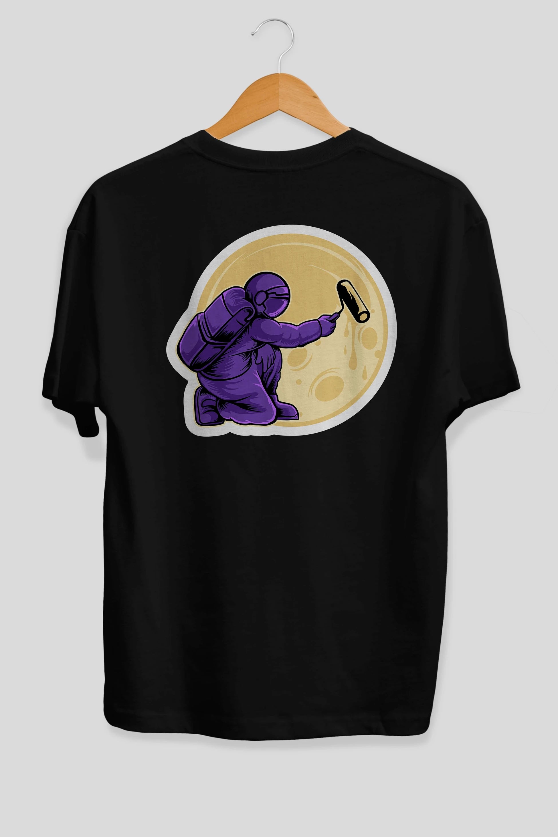 Astropaint Sticker Arka Baskılı Oversize t-shirt Erkek Kadın Unisex