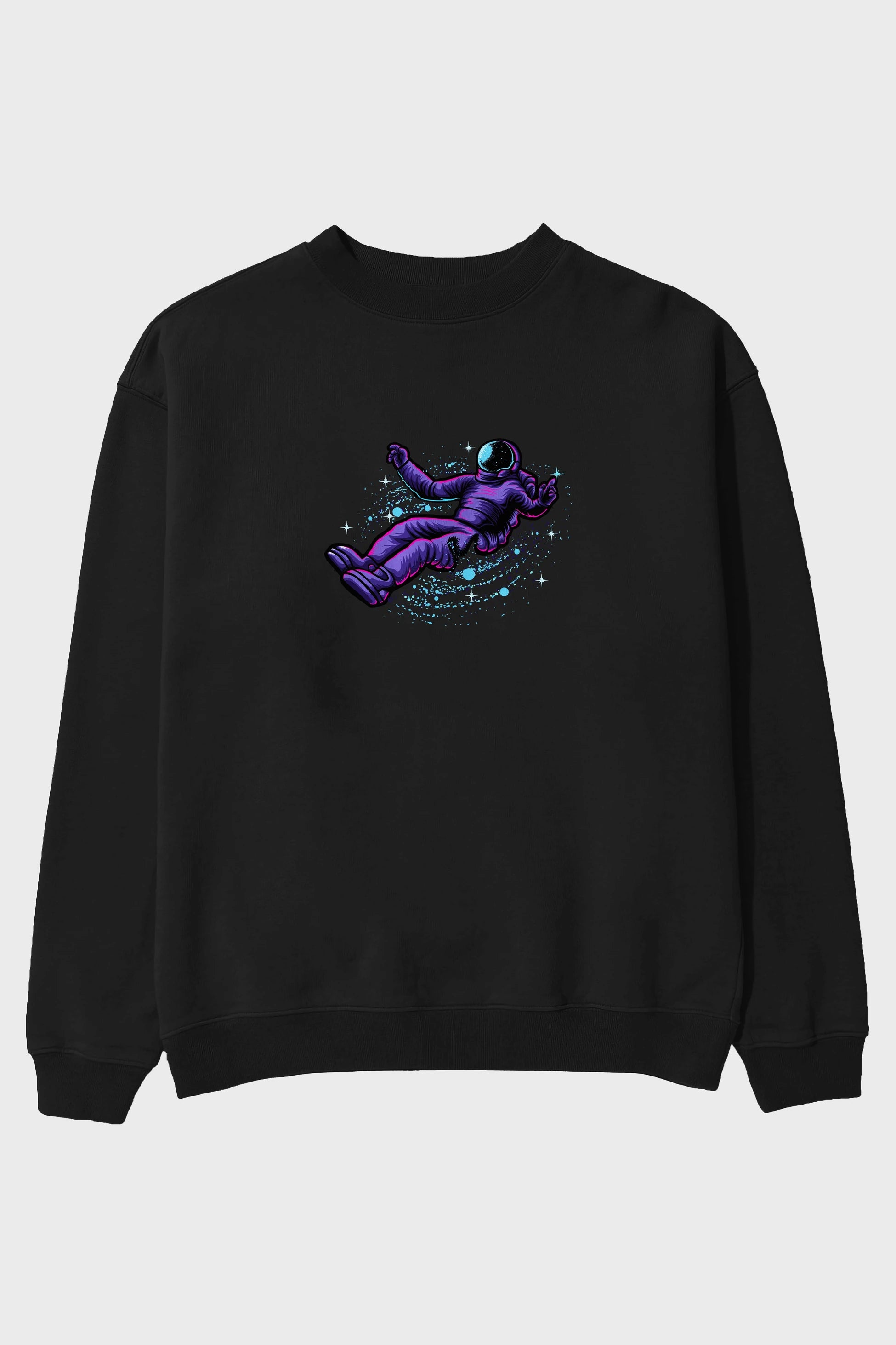 Having fun in outer space Ön Baskılı Oversize Sweatshirt Erkek Kadın Unisex