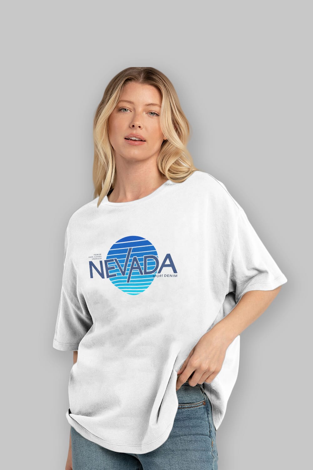 Nevada Ön Baskılı Oversize t-shirt Erkek Kadın Unisex