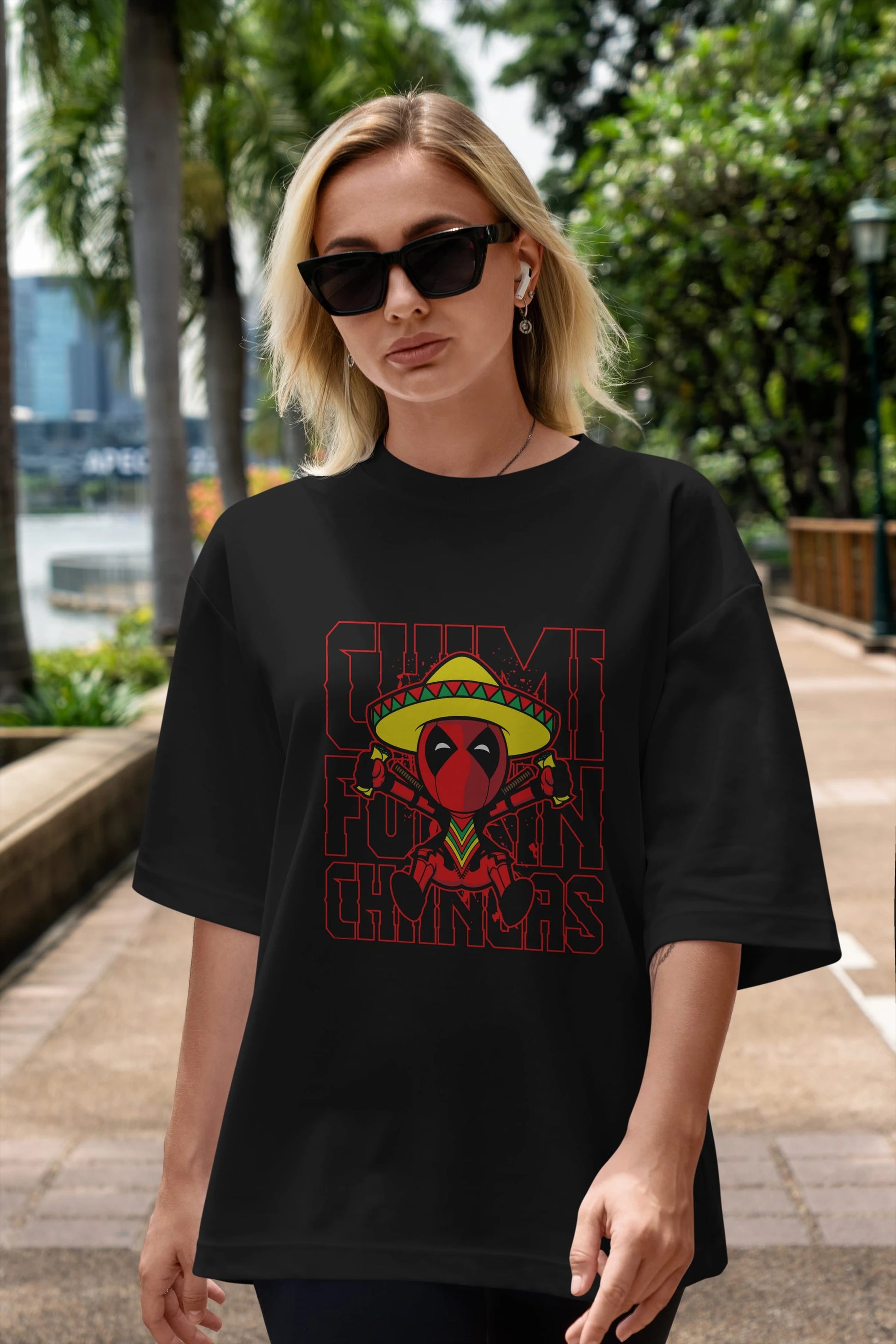 Deadpool (14) Ön Baskılı Oversize t-shirt Erkek Kadın Unisex %100 Pamuk Bisiklet Yaka tişort
