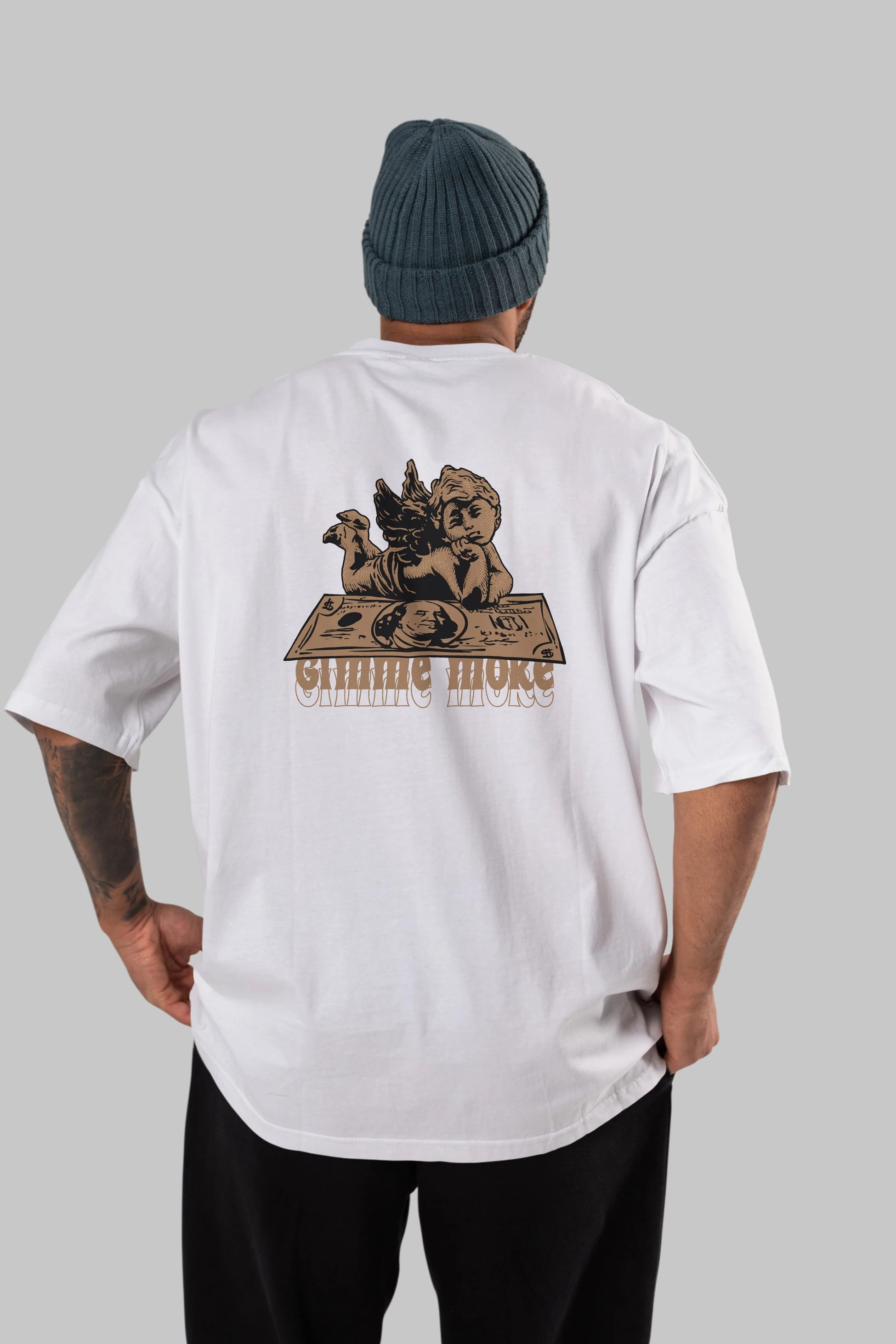Gimme More Arka Baskılı Oversize t-shirt Erkek Kadın Unisex