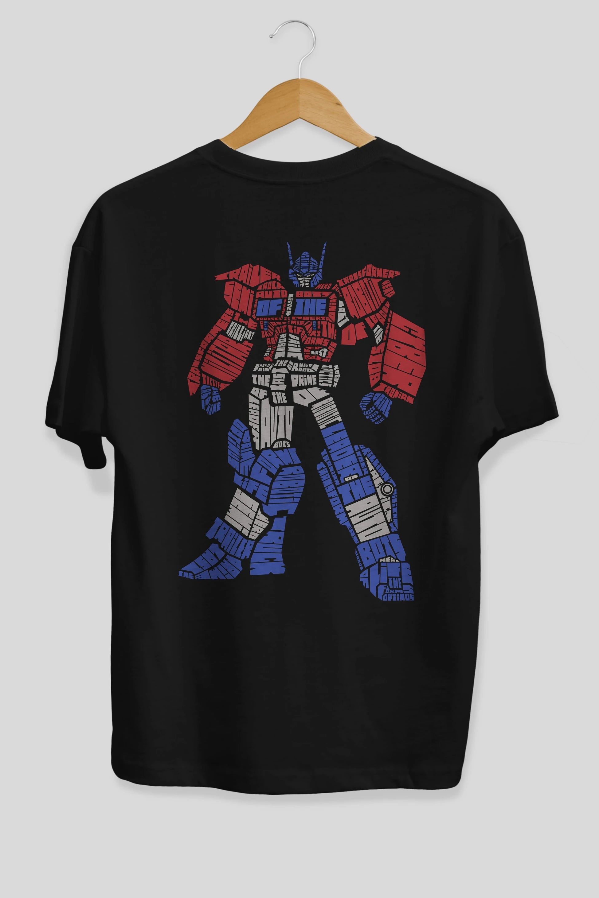 Optimus Prime Arka Baskılı Oversize t-shirt %100 pamuk Erkek Kadın Unisex