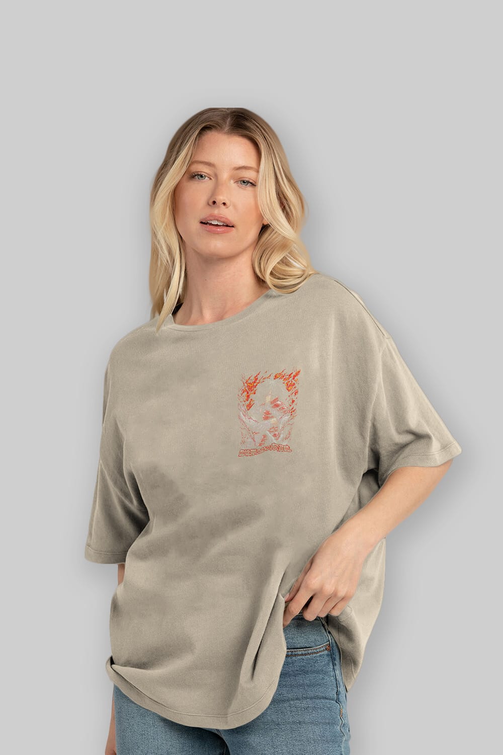 NARUTO (12) Ön Sol Baskılı Oversize t-shirt Erkek Kadın Unisex %100 Pamuk Bisiklet Yaka tişort