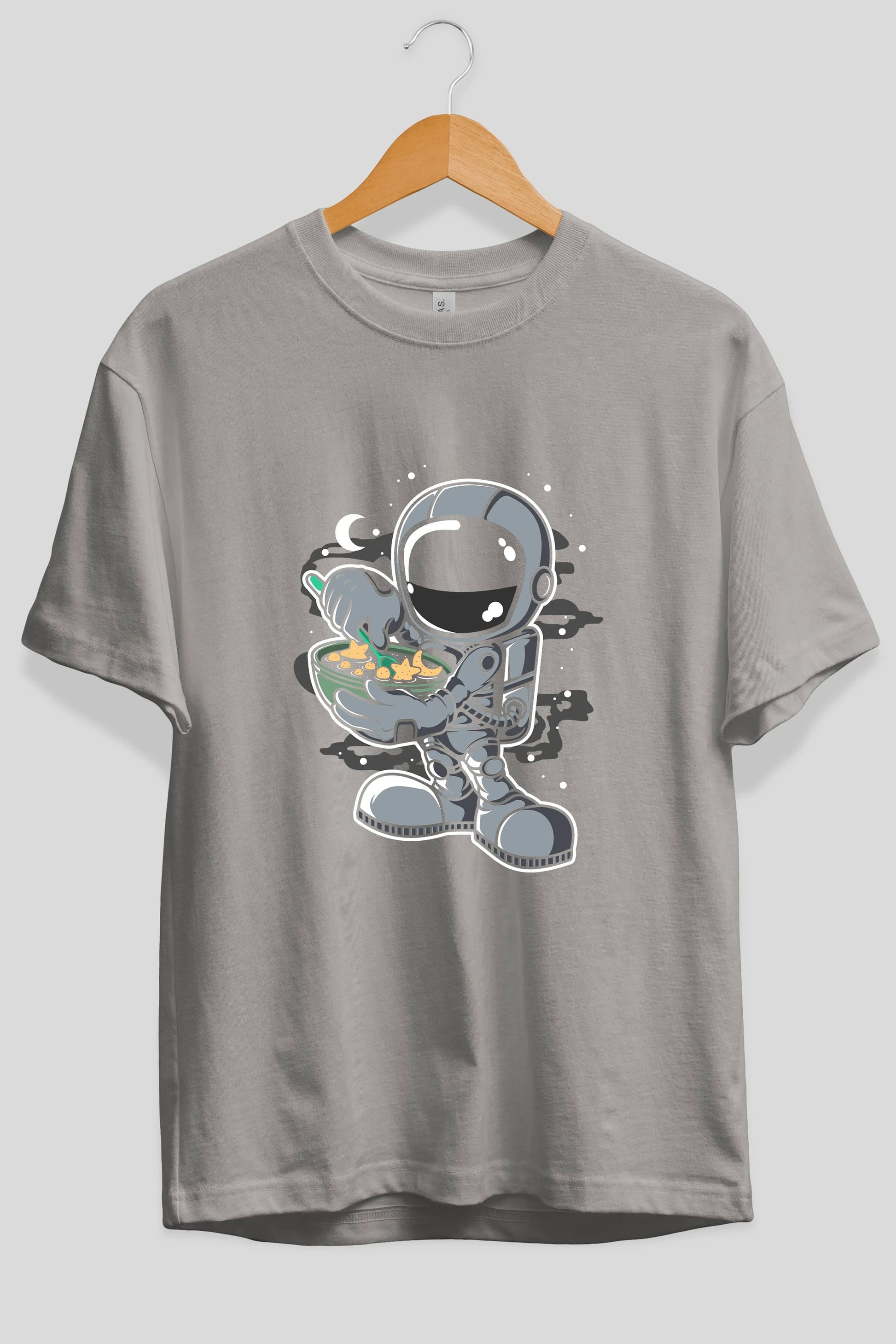 Astronaut Star Flakes Ön Baskılı Oversize t-shirt Erkek Kadın Unisex