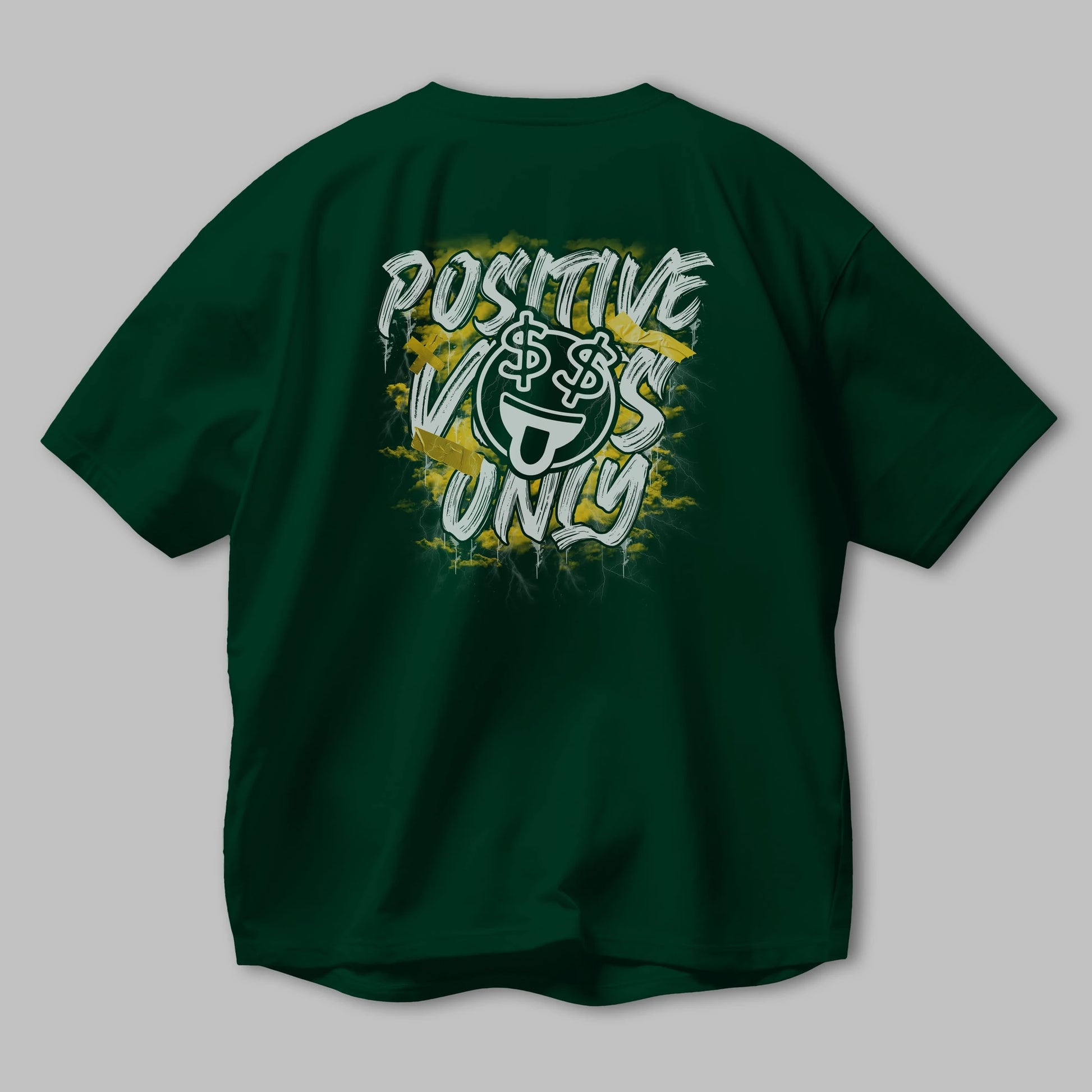 Positive Only Arka Baskılı Oversize t-shirt Erkek Kadın Unisex