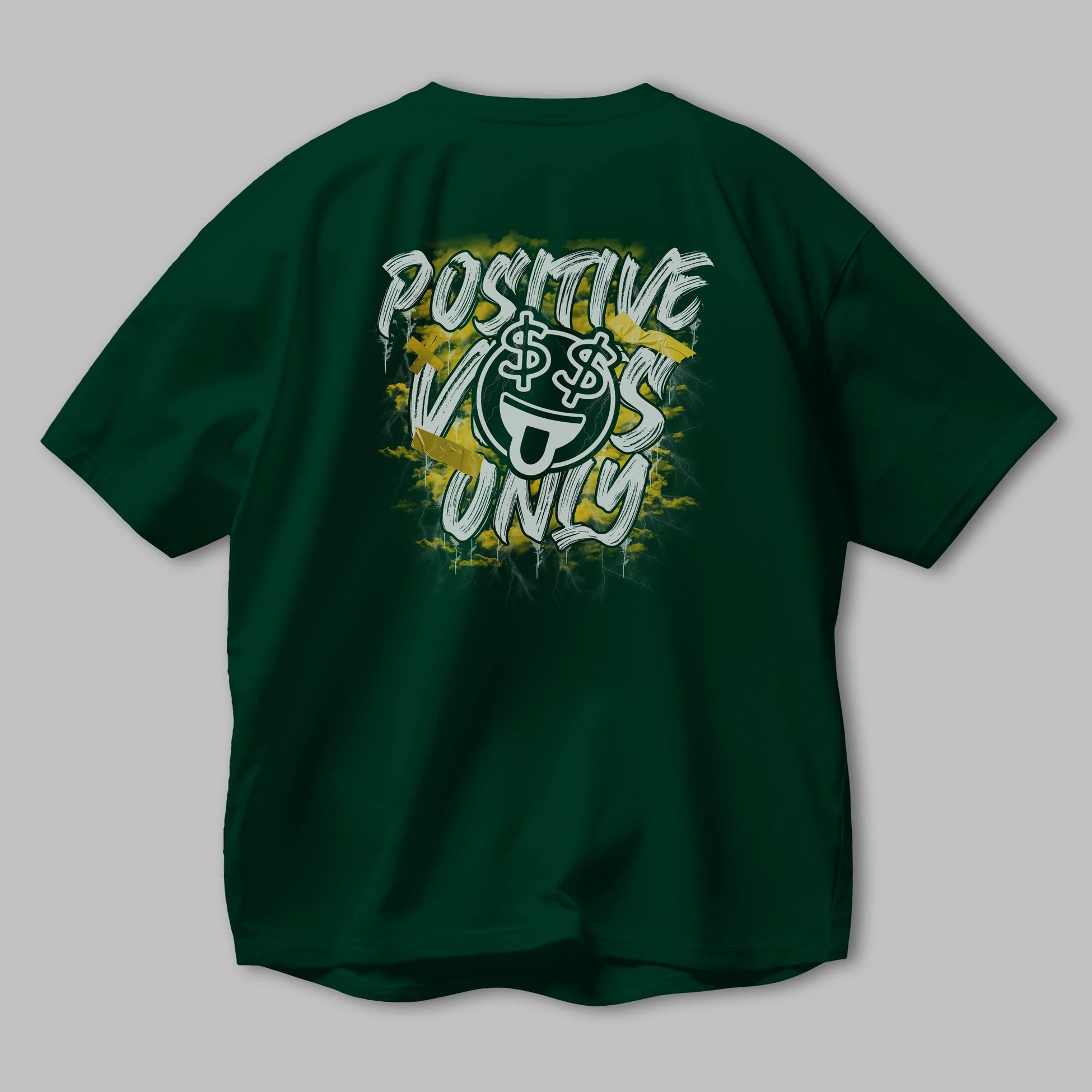 Positive Only Arka Baskılı Oversize t-shirt Erkek Kadın Unisex
