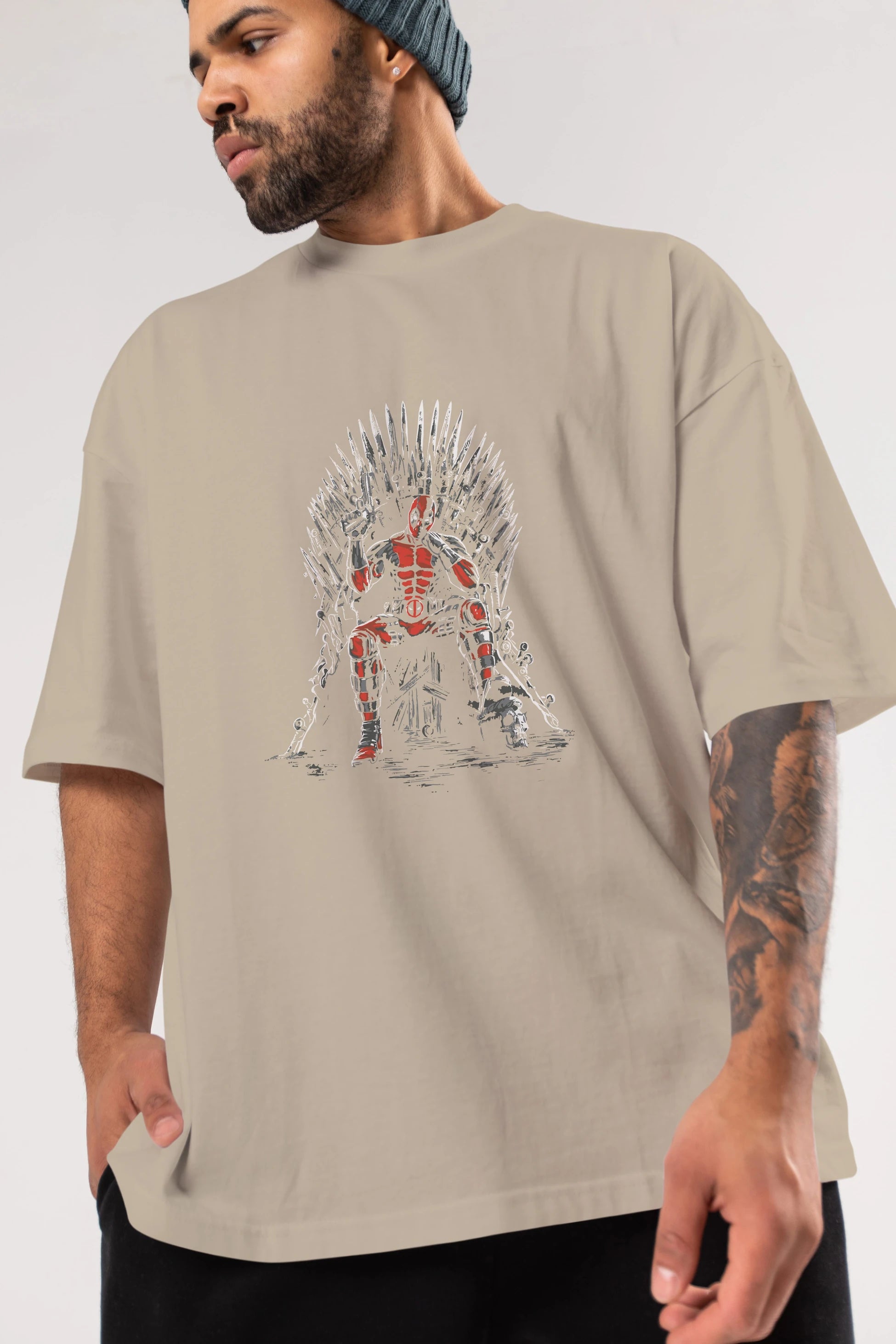 Deadpool (6) Ön Baskılı Oversize t-shirt Erkek Kadın Unisex %100 Pamuk Bisiklet Yaka tişort