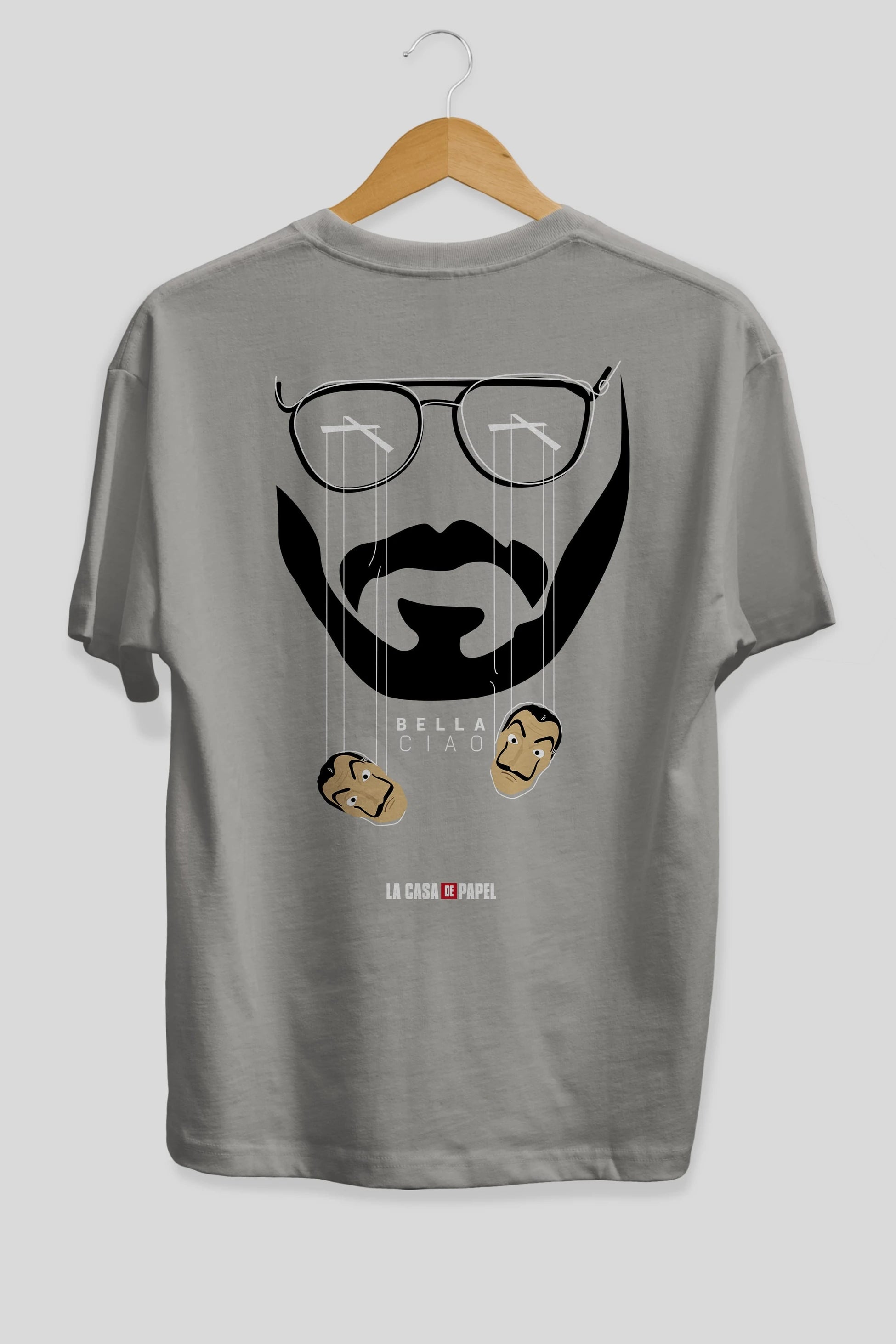 La Casa De Papel (11) Arka Baskılı Oversize t-shirt Erkek Kadın Unisex %100 Pamuk Bisiklet Yaka tişort