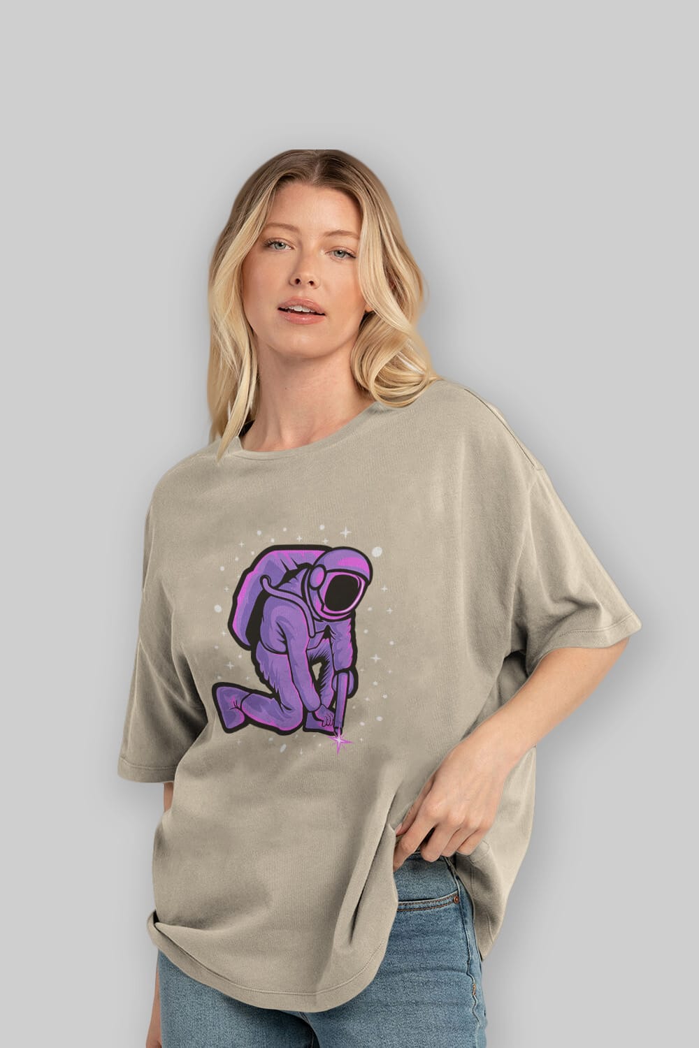 Welding in Space Ön Baskılı Oversize t-shirt Erkek Kadın Unisex